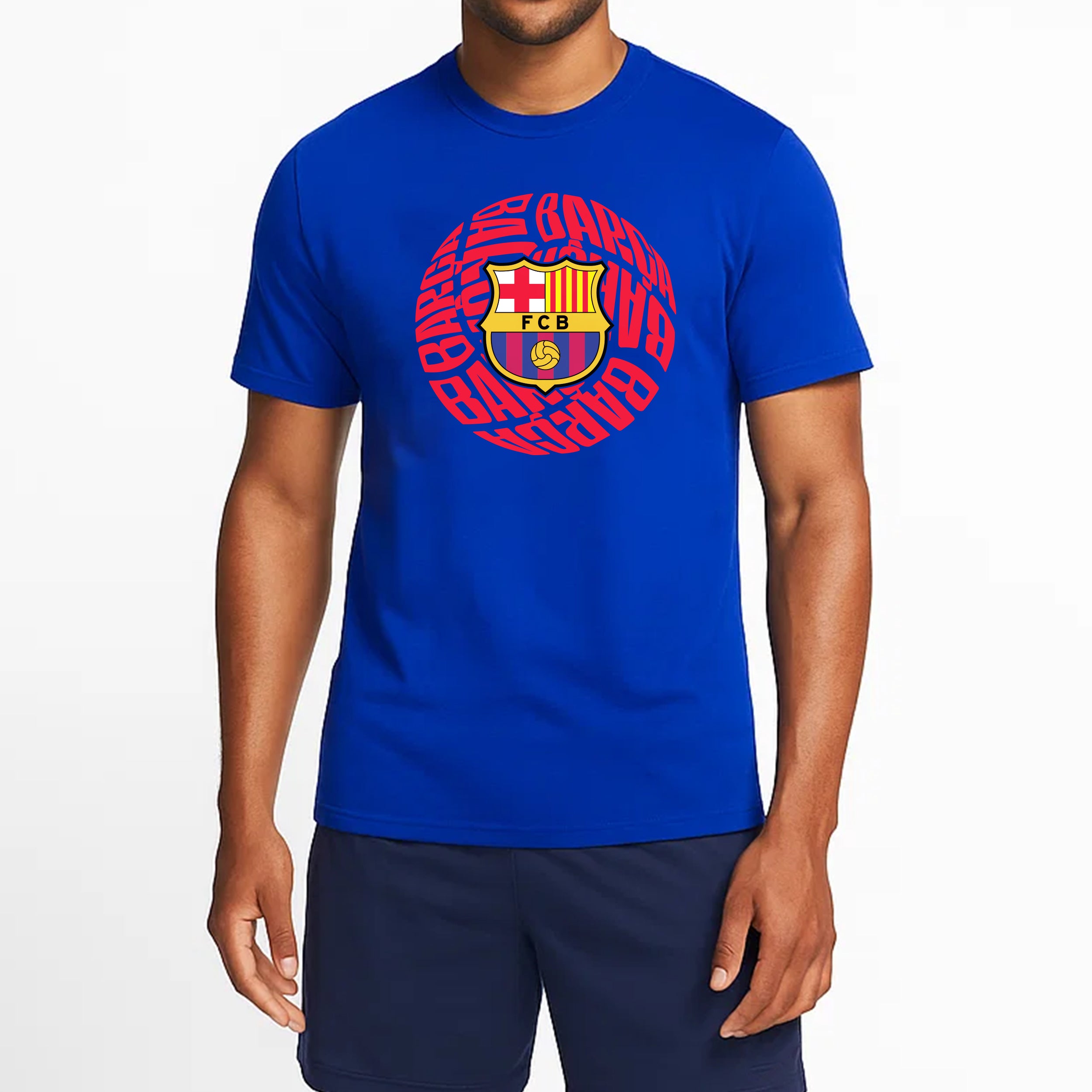 Blue Barcelona Shirt Model