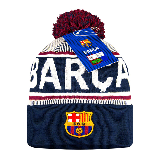 FC Barcelona Fan Gear Bundle: Scarf & Beanie Set