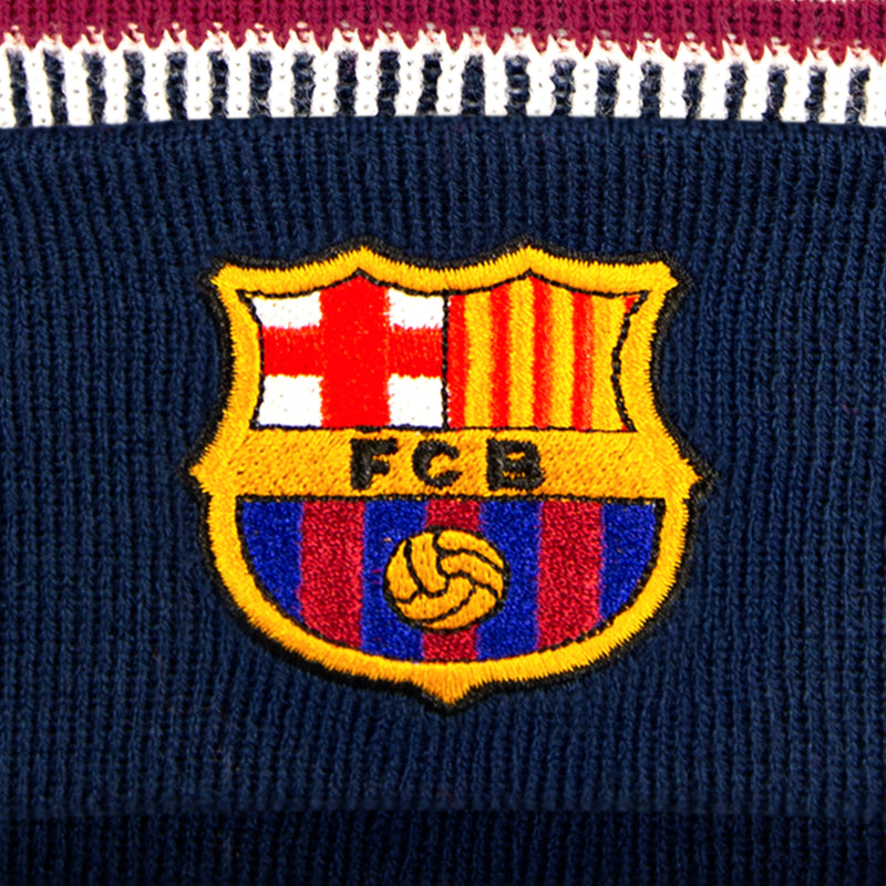 FC Barcelona Fan Gear Bundle: Scarf & Beanie Set
