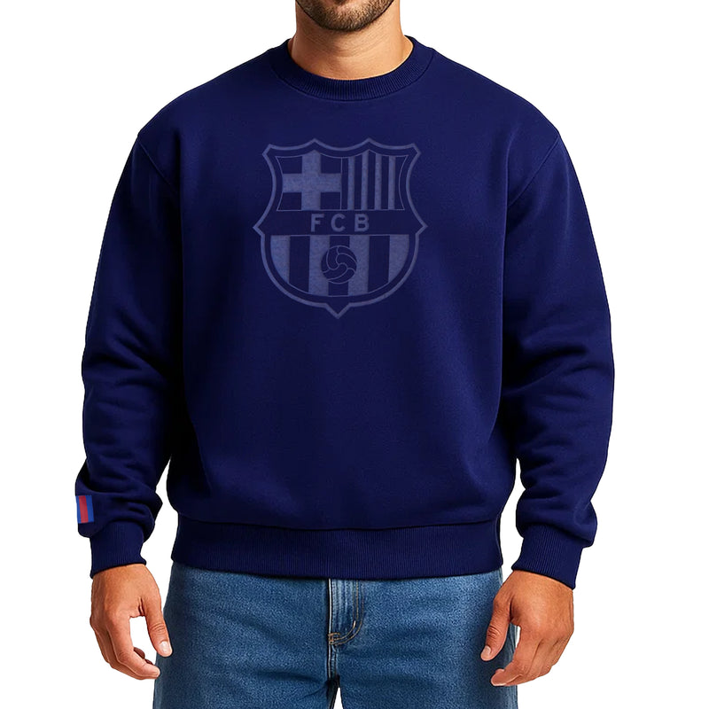 Barcelona Navy Crewneck Model