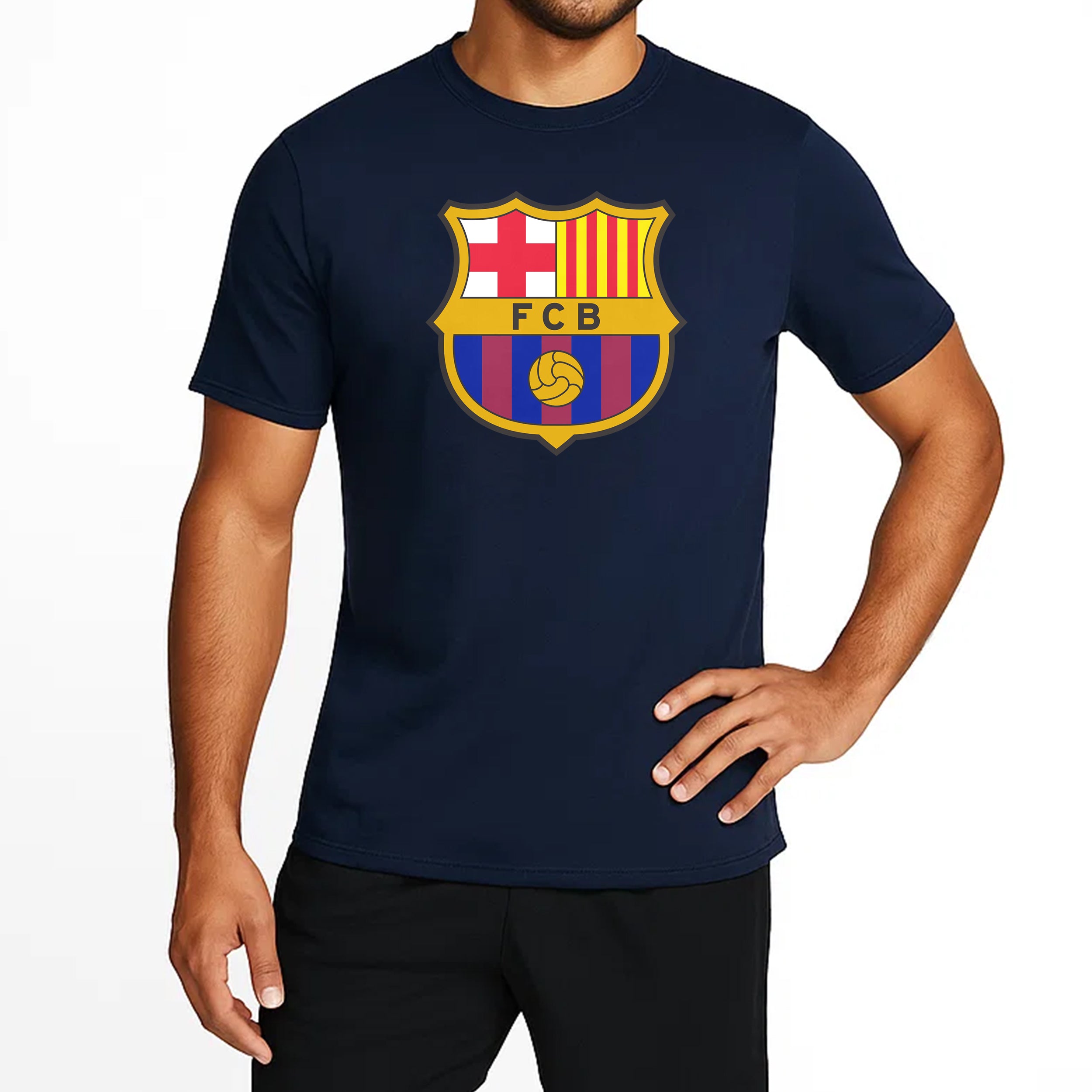Navy Barcelona Shirt Model