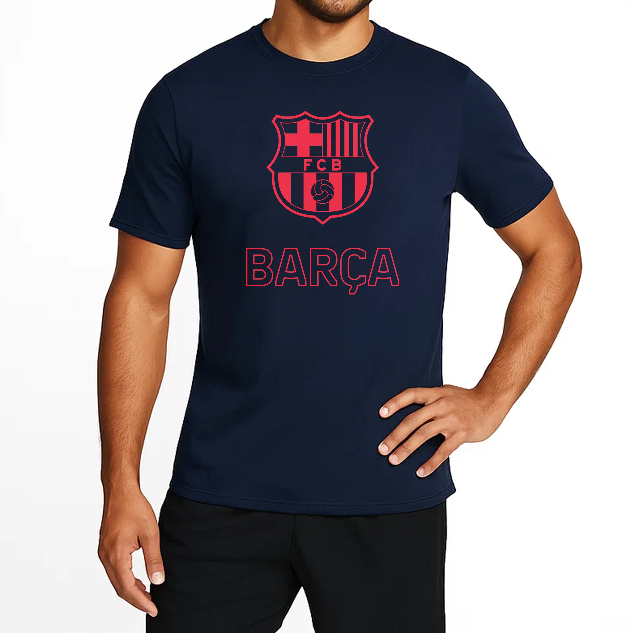 Navy Barcelona Shirt Model