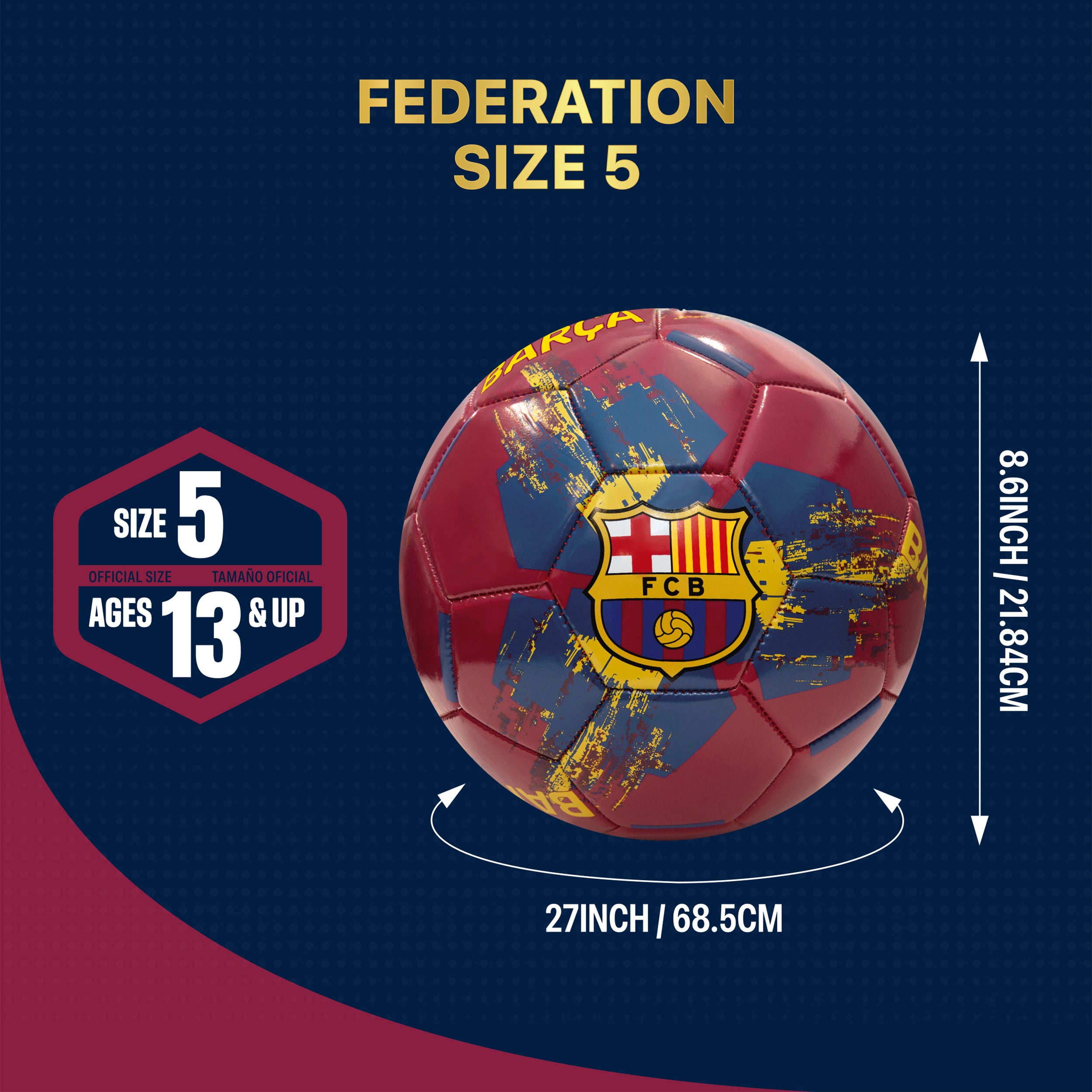 Barca Ball Burgundy Detail 1