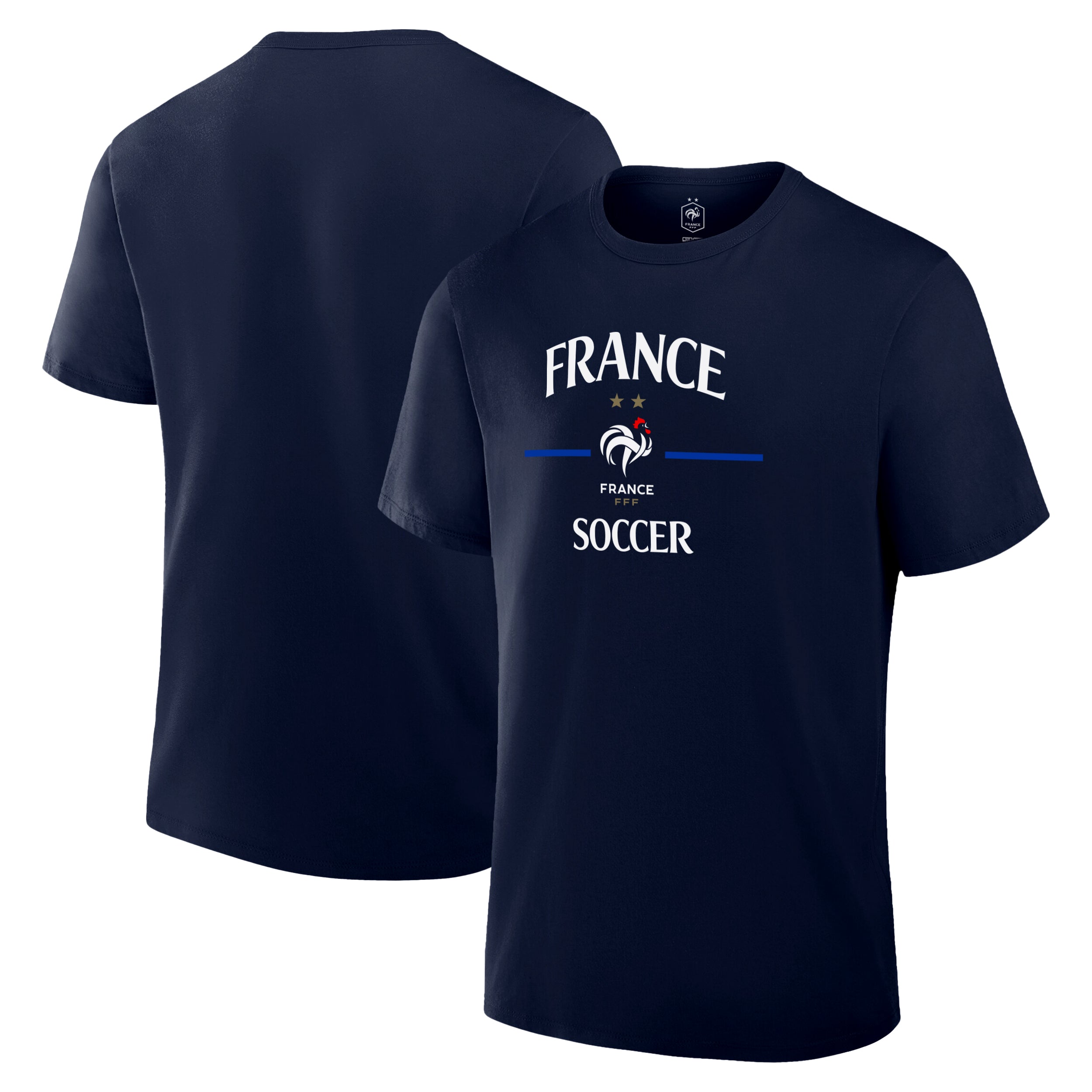 France Navy Shirt Front Back