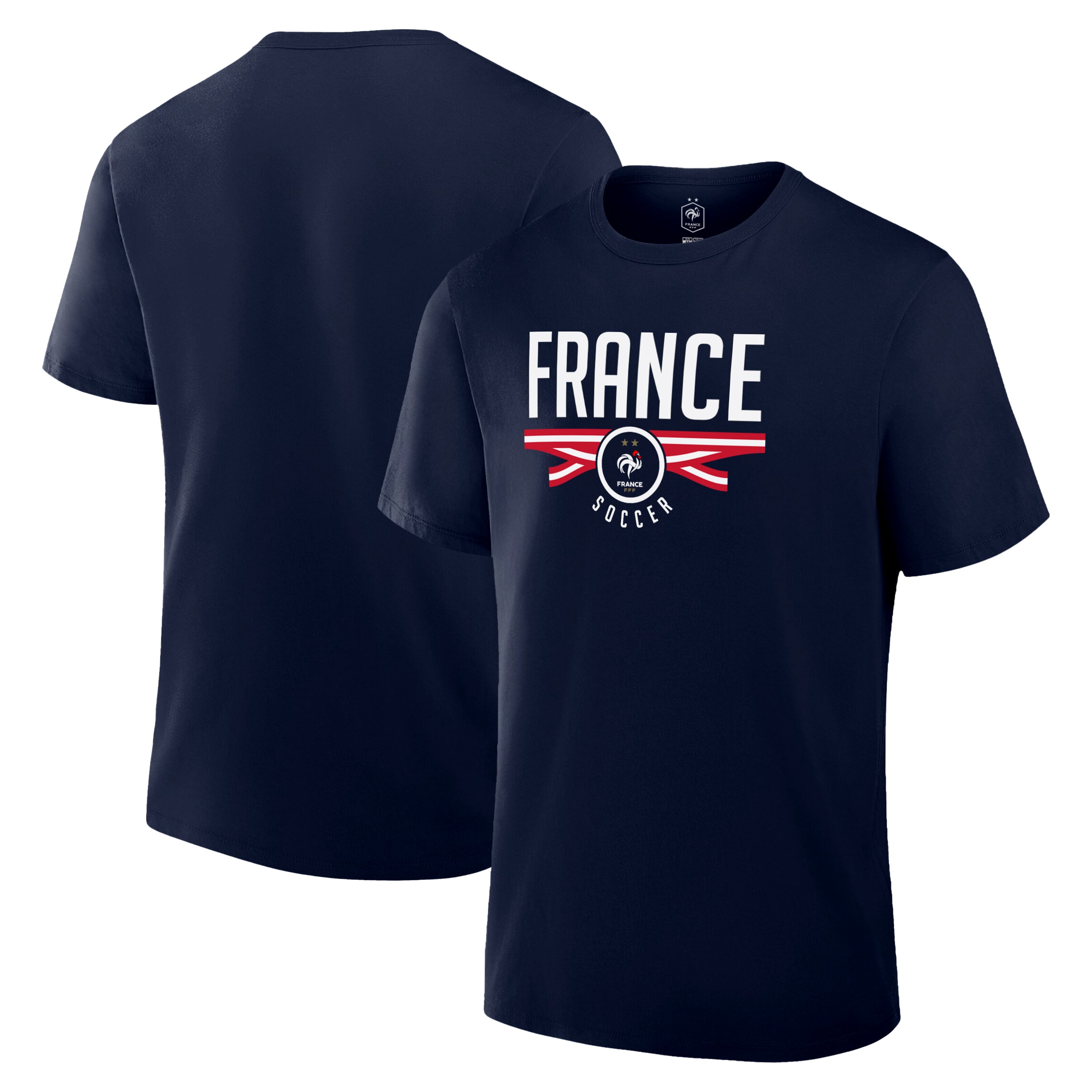 France Navy Shirt Front Back