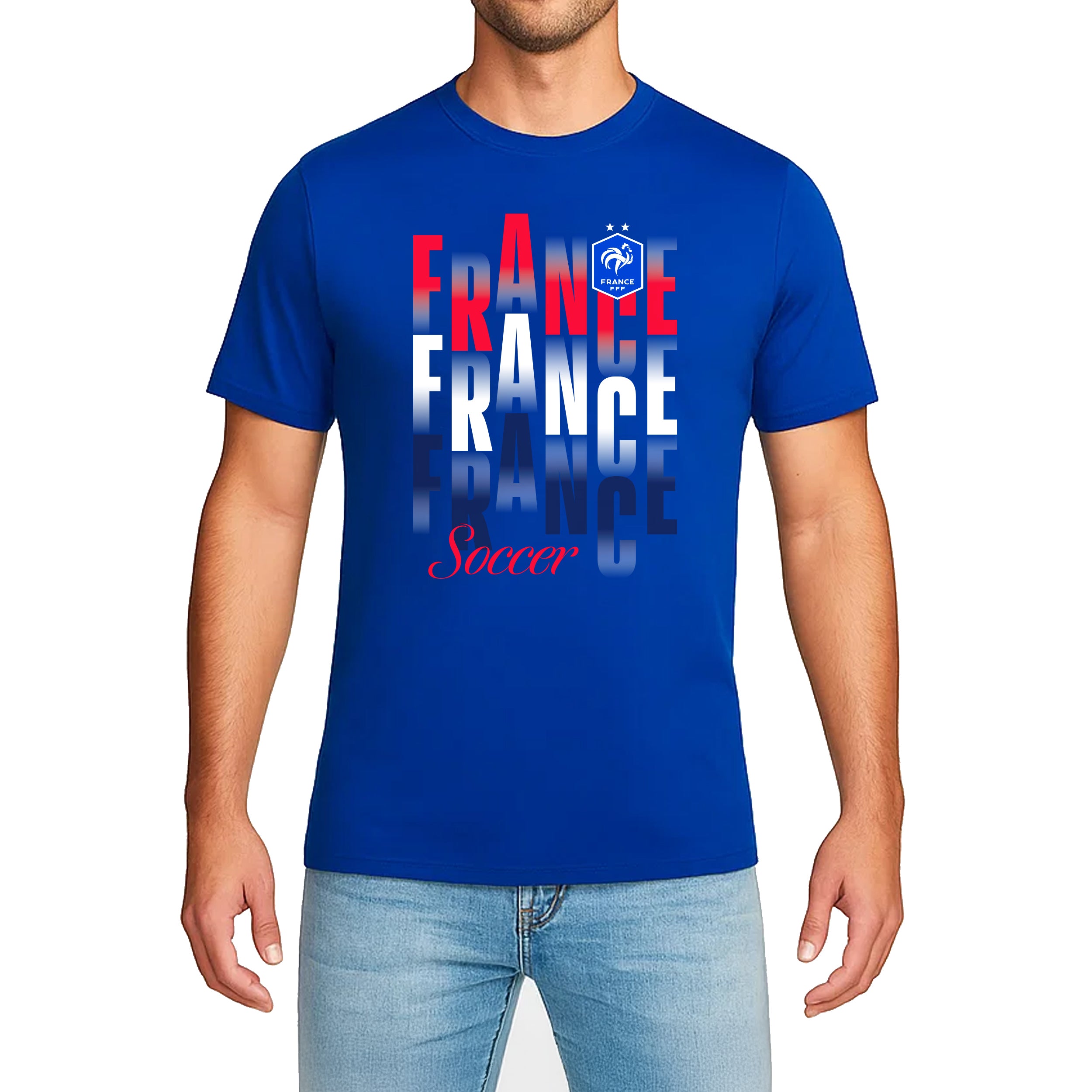 France T-Shirt Blue Model