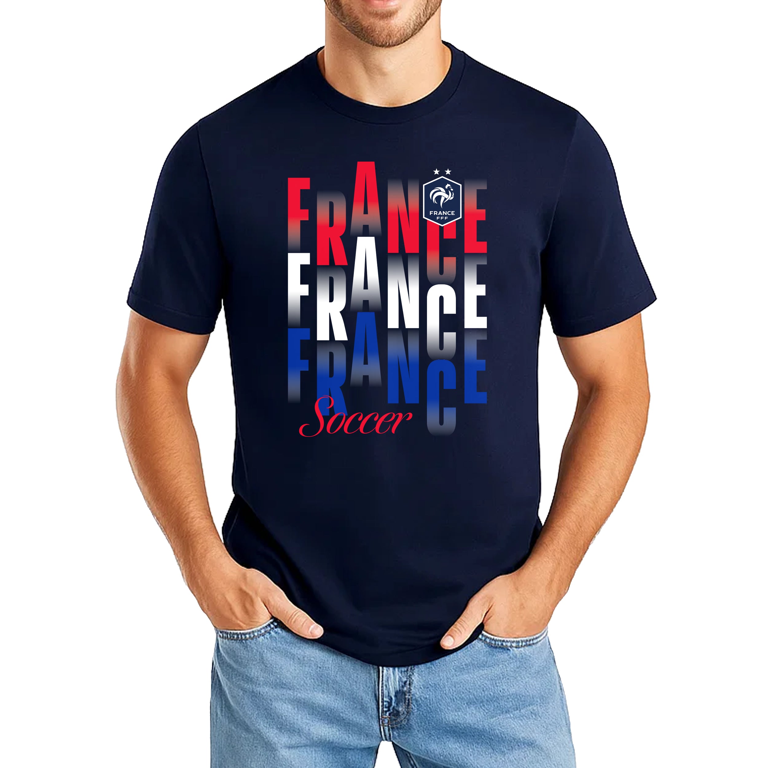 France T-Shirt Navy Model