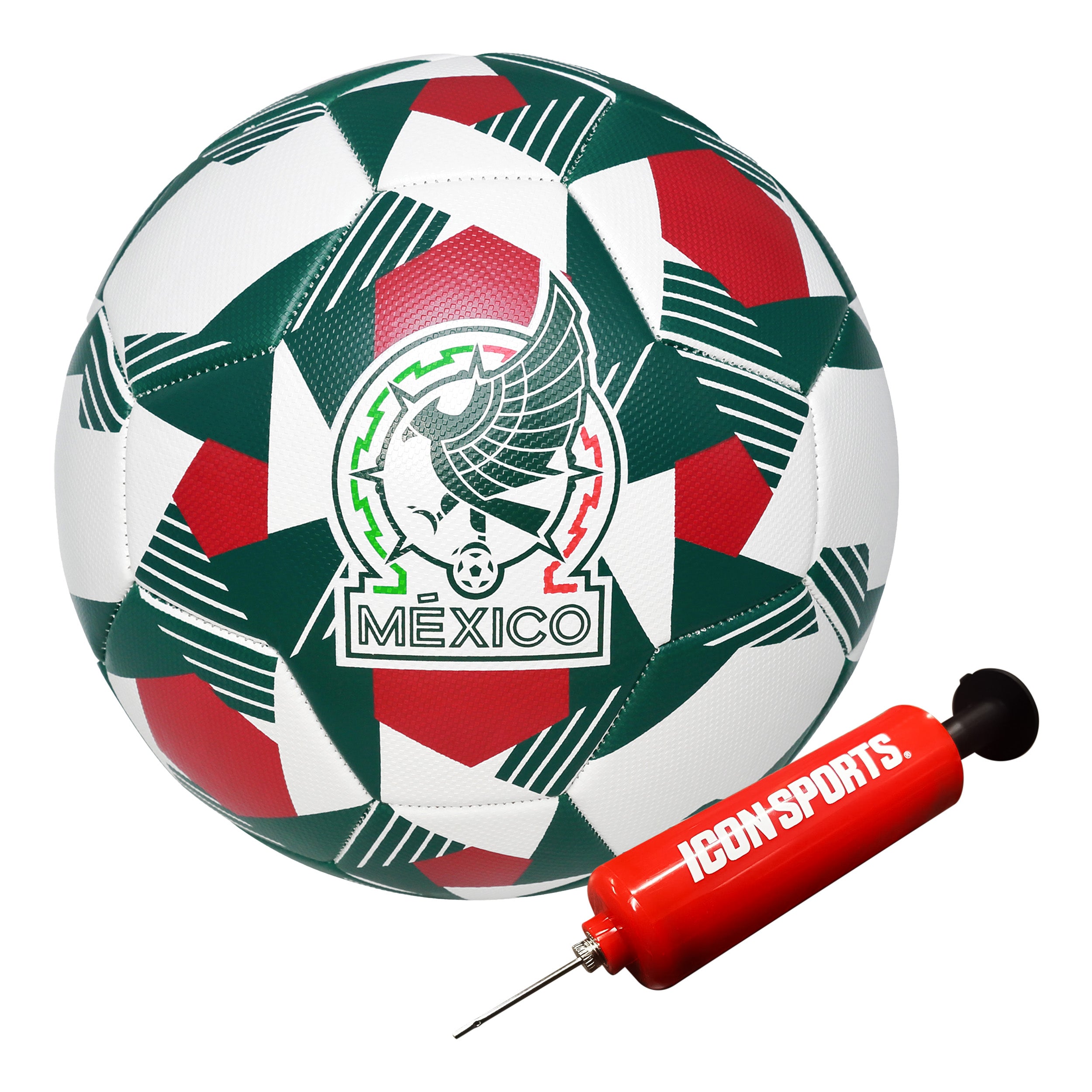 Mexico White Soccer Ball Side 1