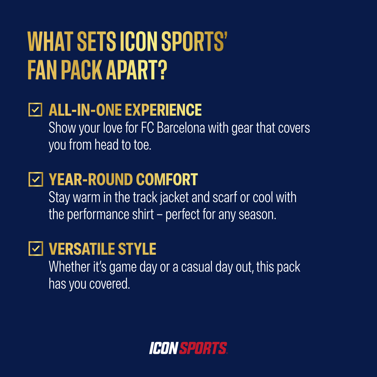 Barcelona Soccer Ultimate Fan Pack Detail