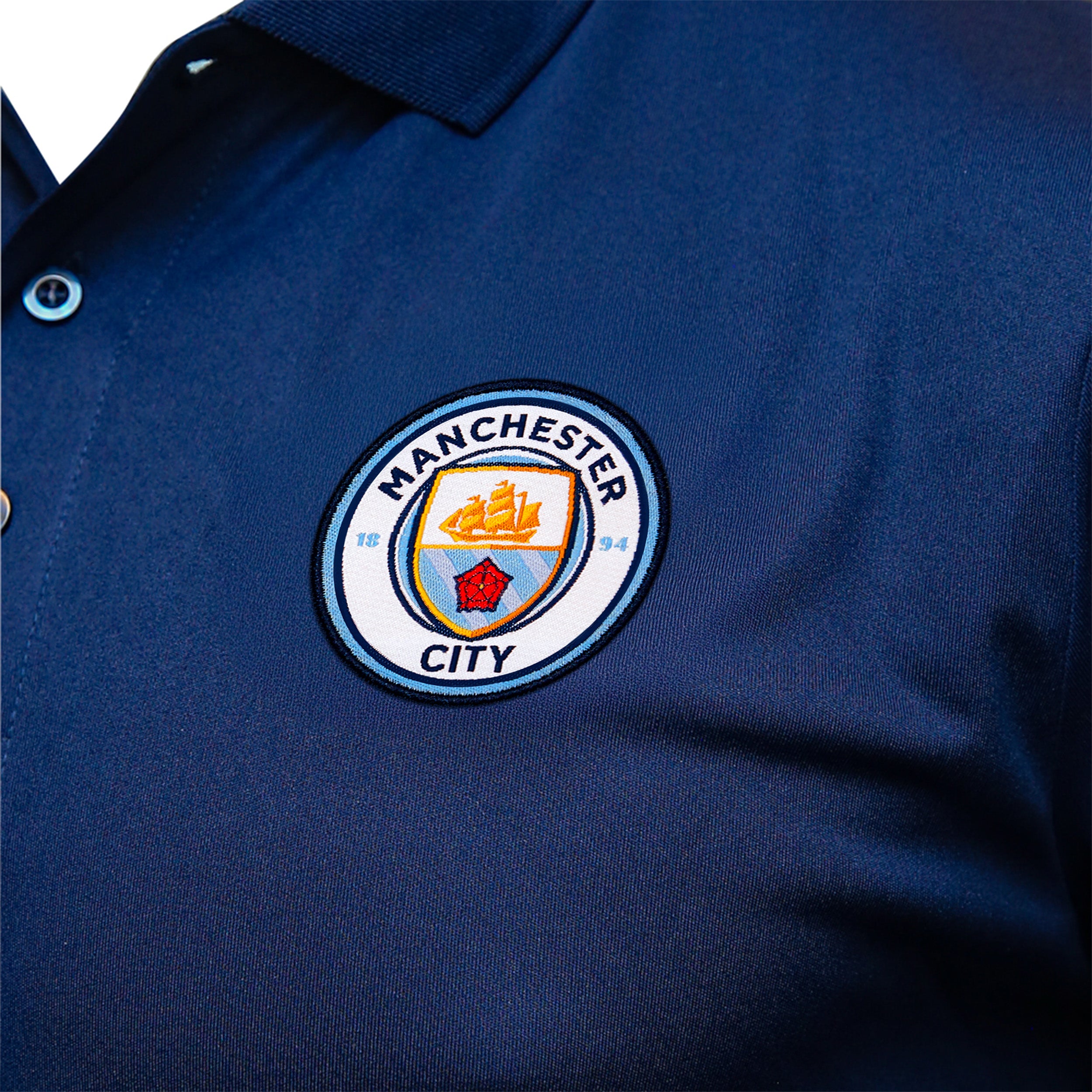 Man City Shirt Detail 1