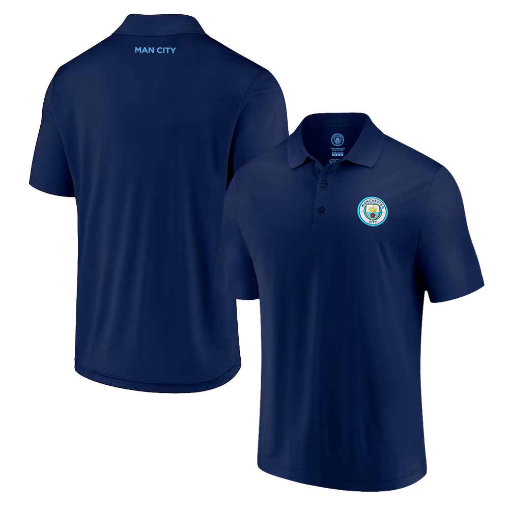 Manchester City Adult Woven Logo Patch Polo Shirt