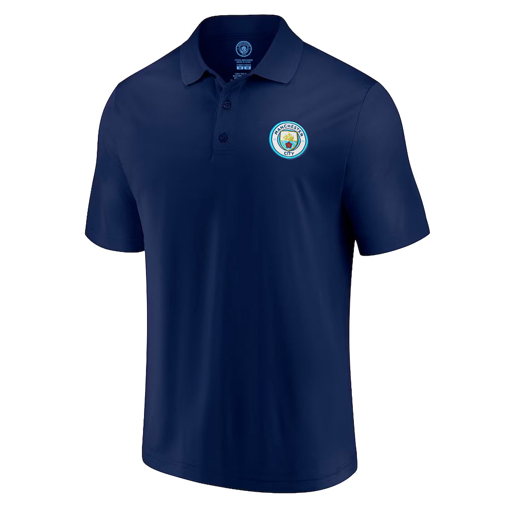 Manchester City Adult Woven Logo Patch Polo Shirt