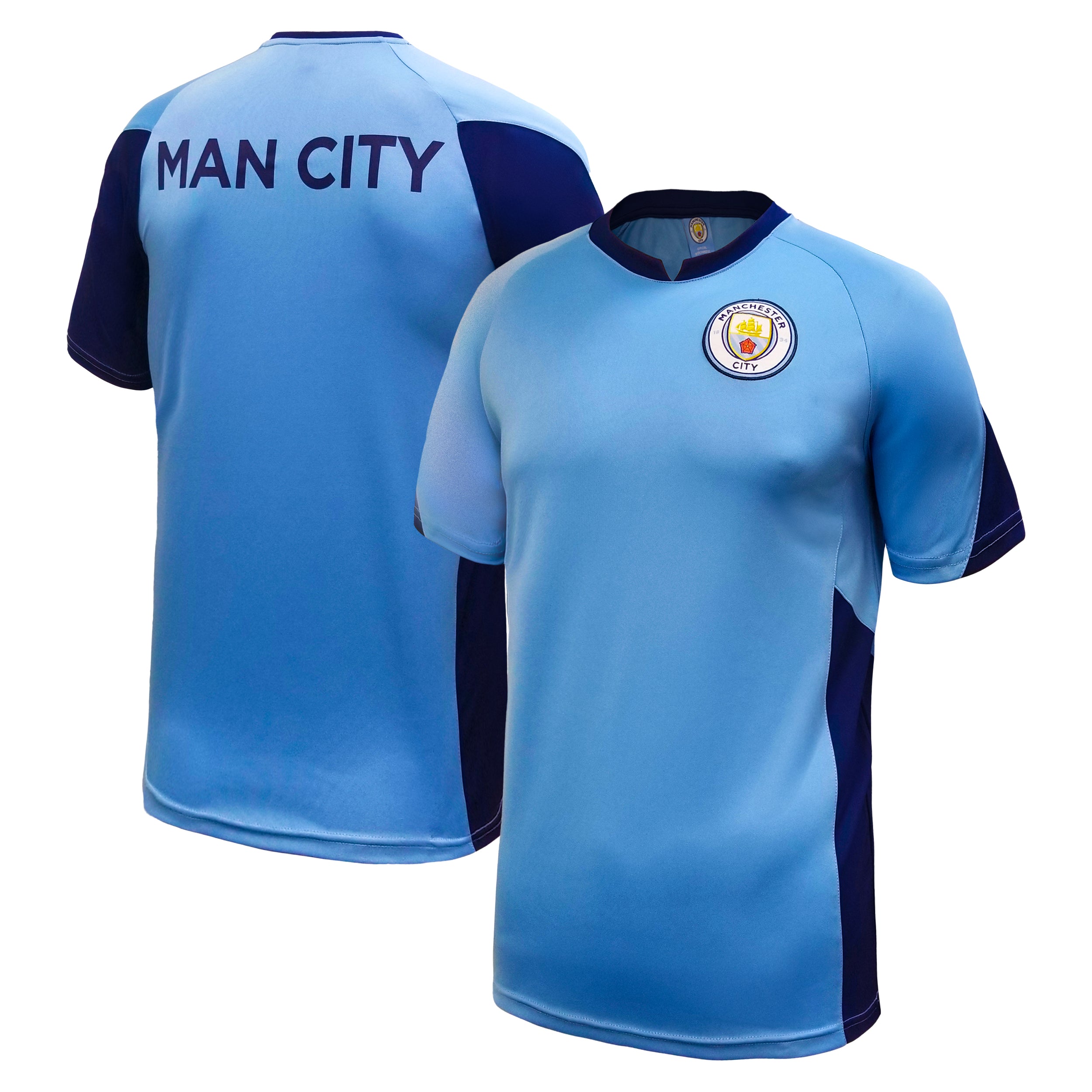 Manchester City FC Ultimate Fan Pack: Soccer Ball, Scarf, Shirts & Jacket 5-Piece Value Set - Unisex Adult - MCUFP-SP-2