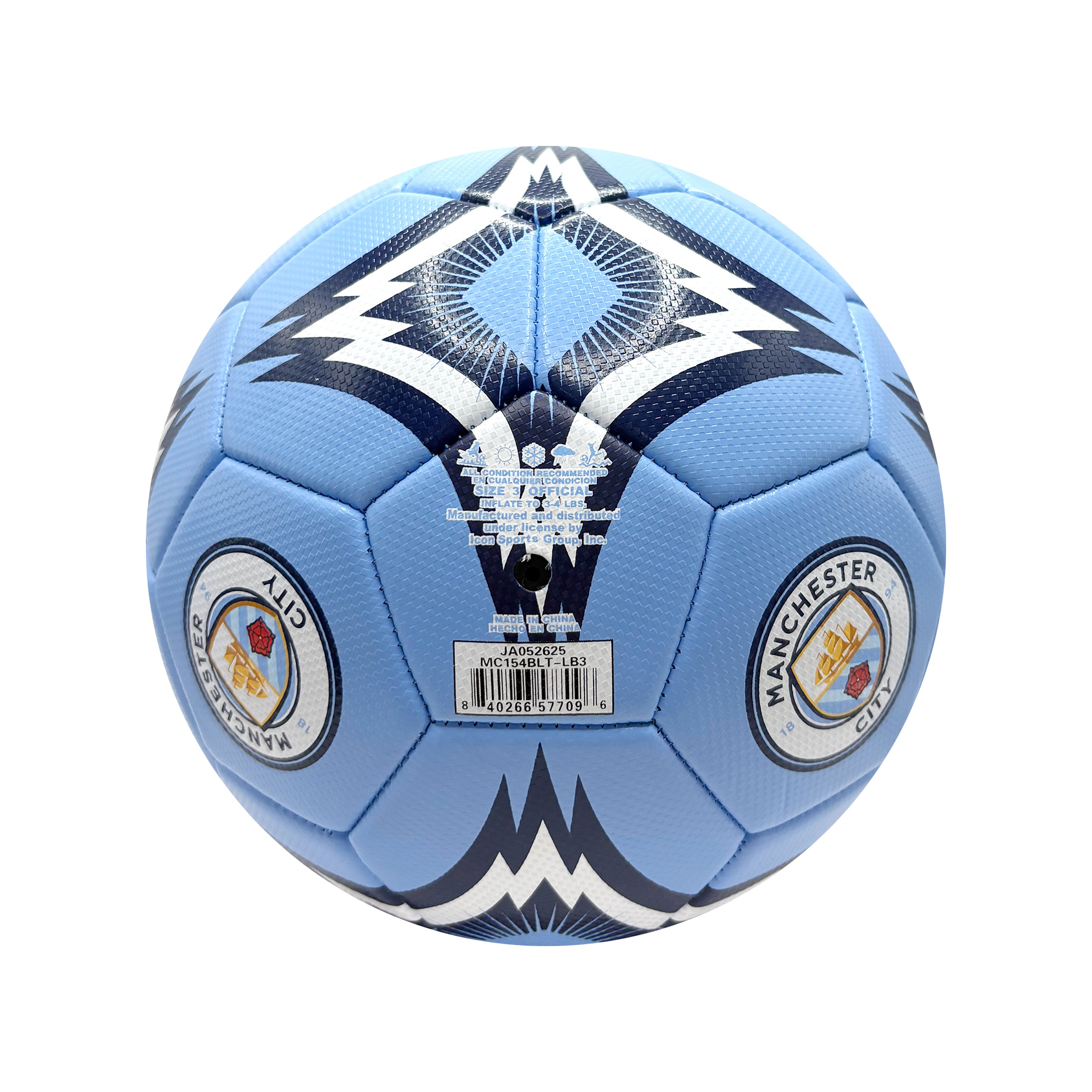 Manchester City Soccer Ball Side 3