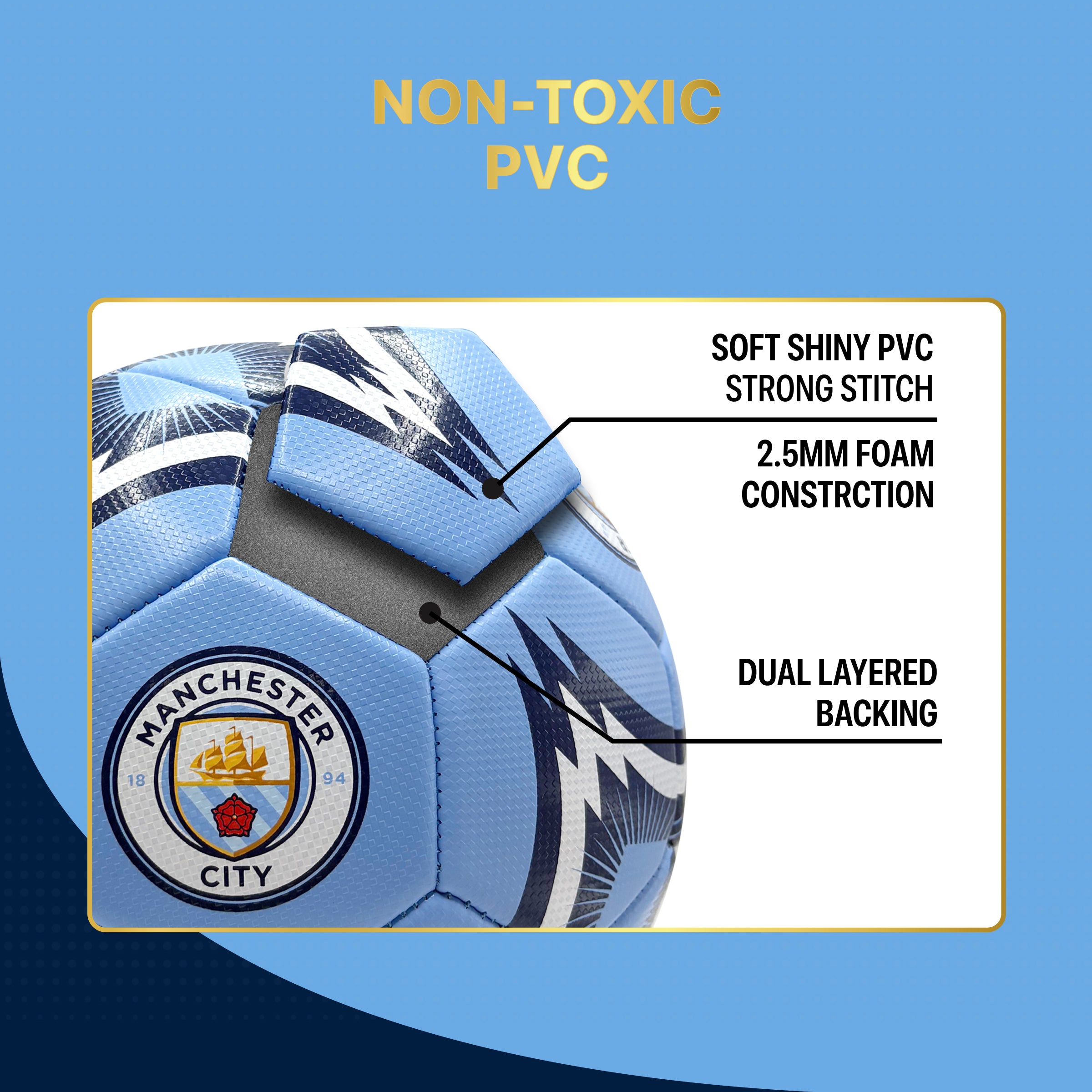 Manchester City Soccer Ball Detail 2