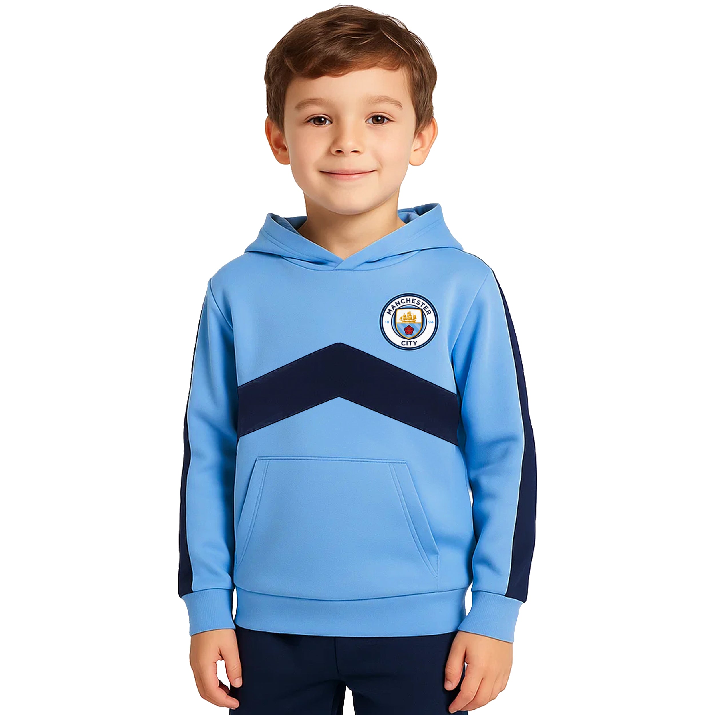 Manchester City Light Blue Hoodie Side 1