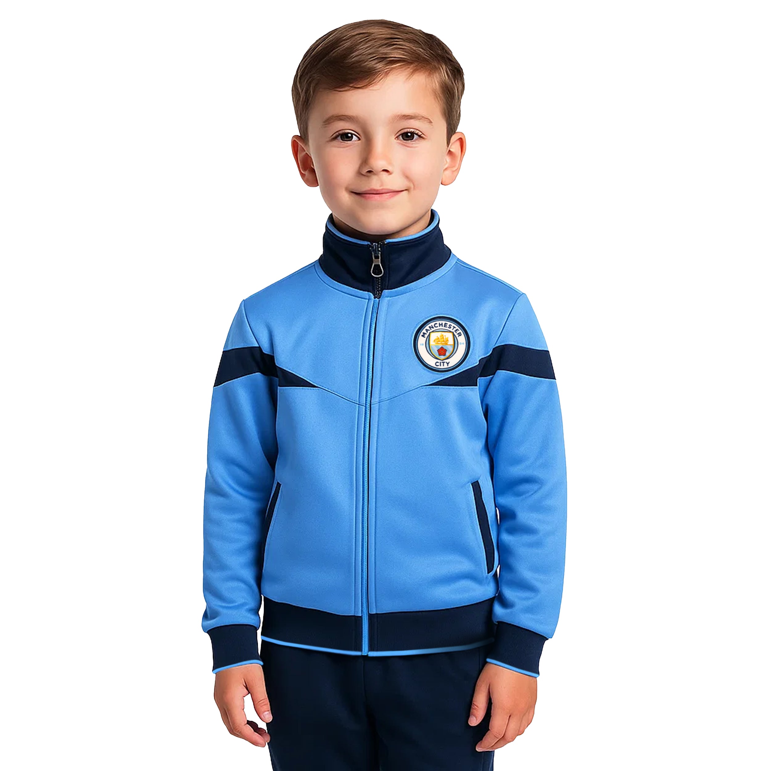 Manchester City Light Blue Track Jacket Model