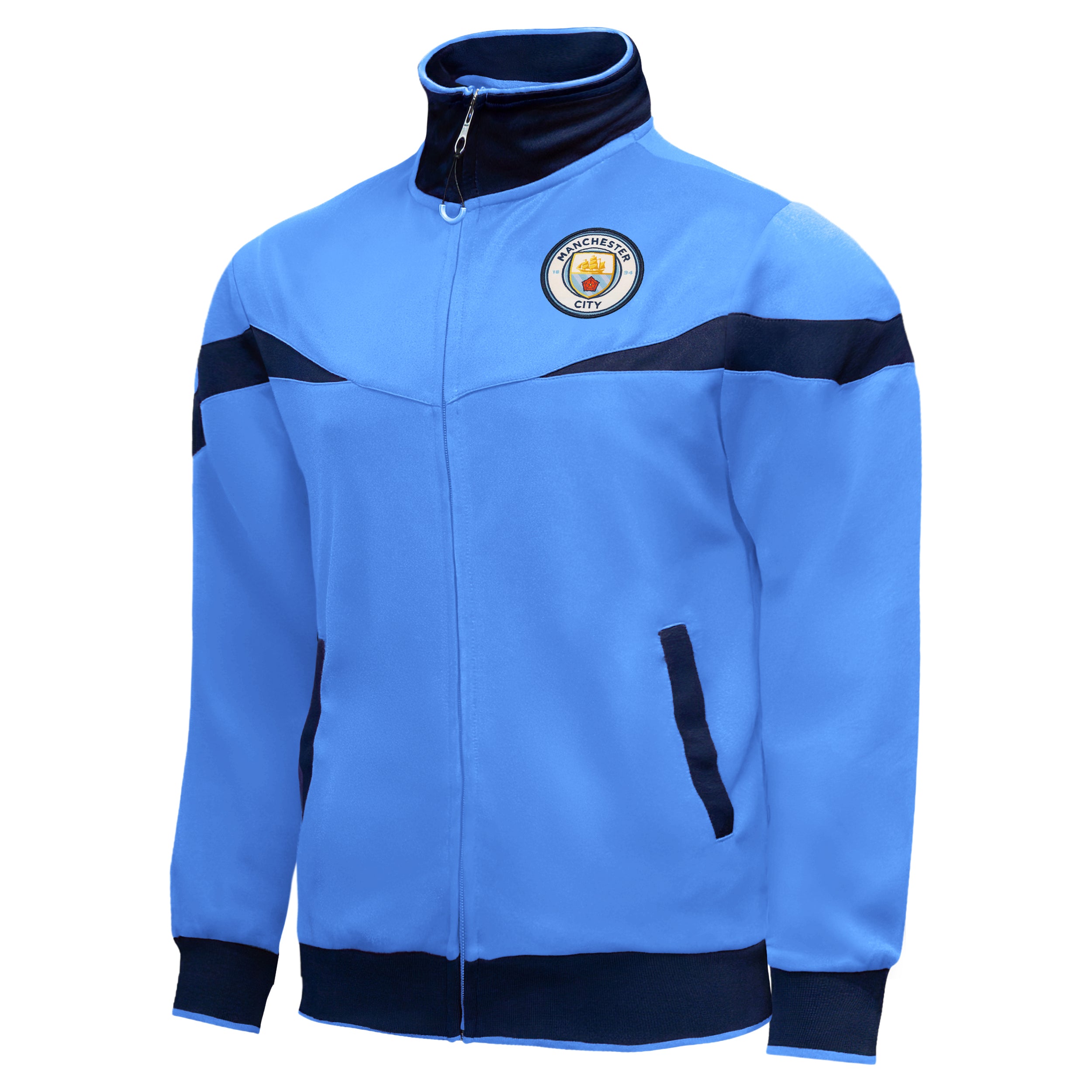 Manchester City Light Blue Track Jacket Front