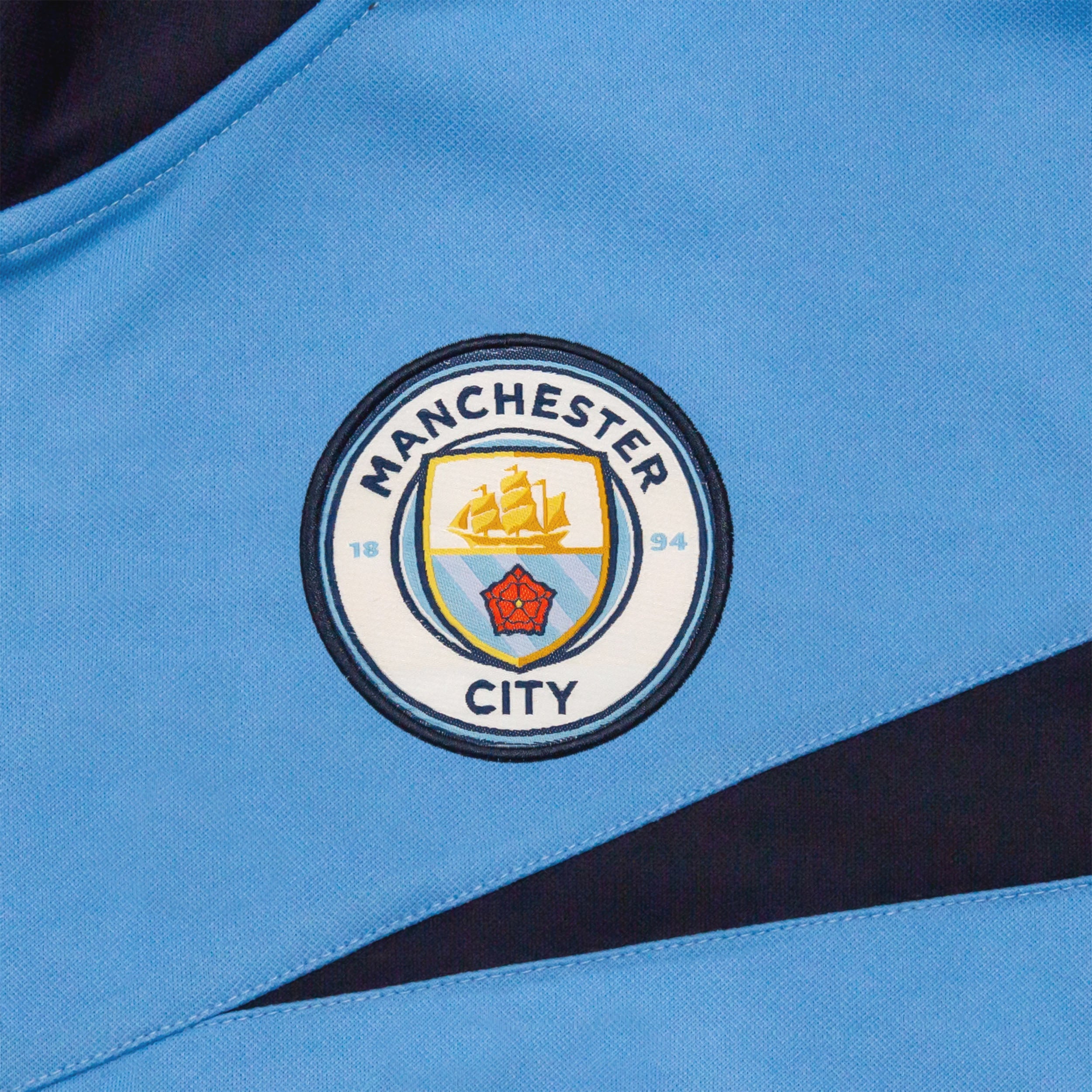 Manchester City Light Blue Track Jacket Detail 1