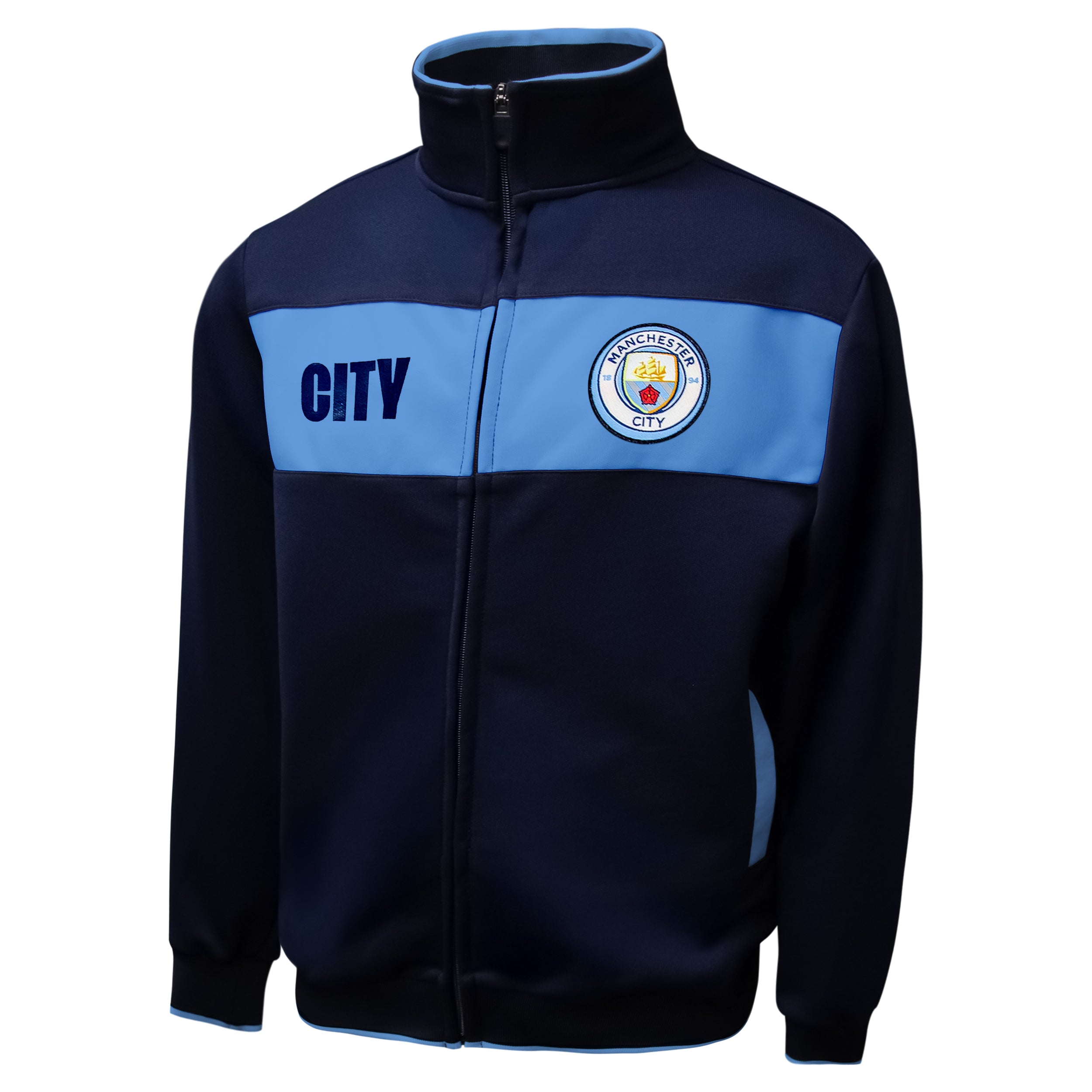 Manchester City Track Jacket Front Navy