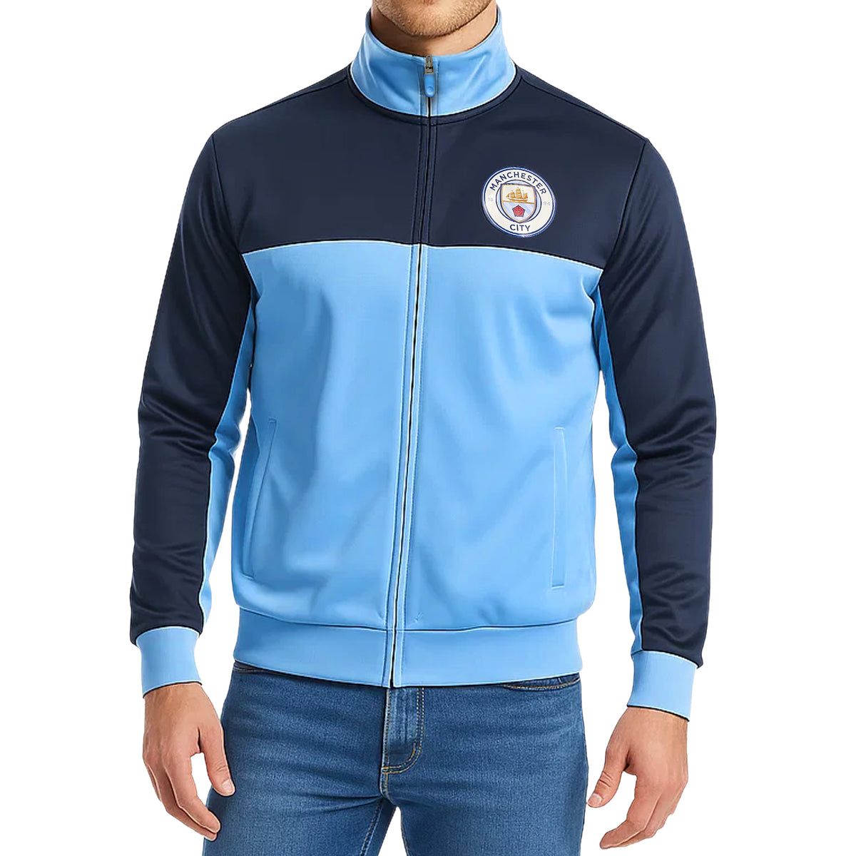 Icon Sports Manchester City Soccer Jersey Shirt - Officially Licensed, Custom Name & Number, 100% Polyester - View #2