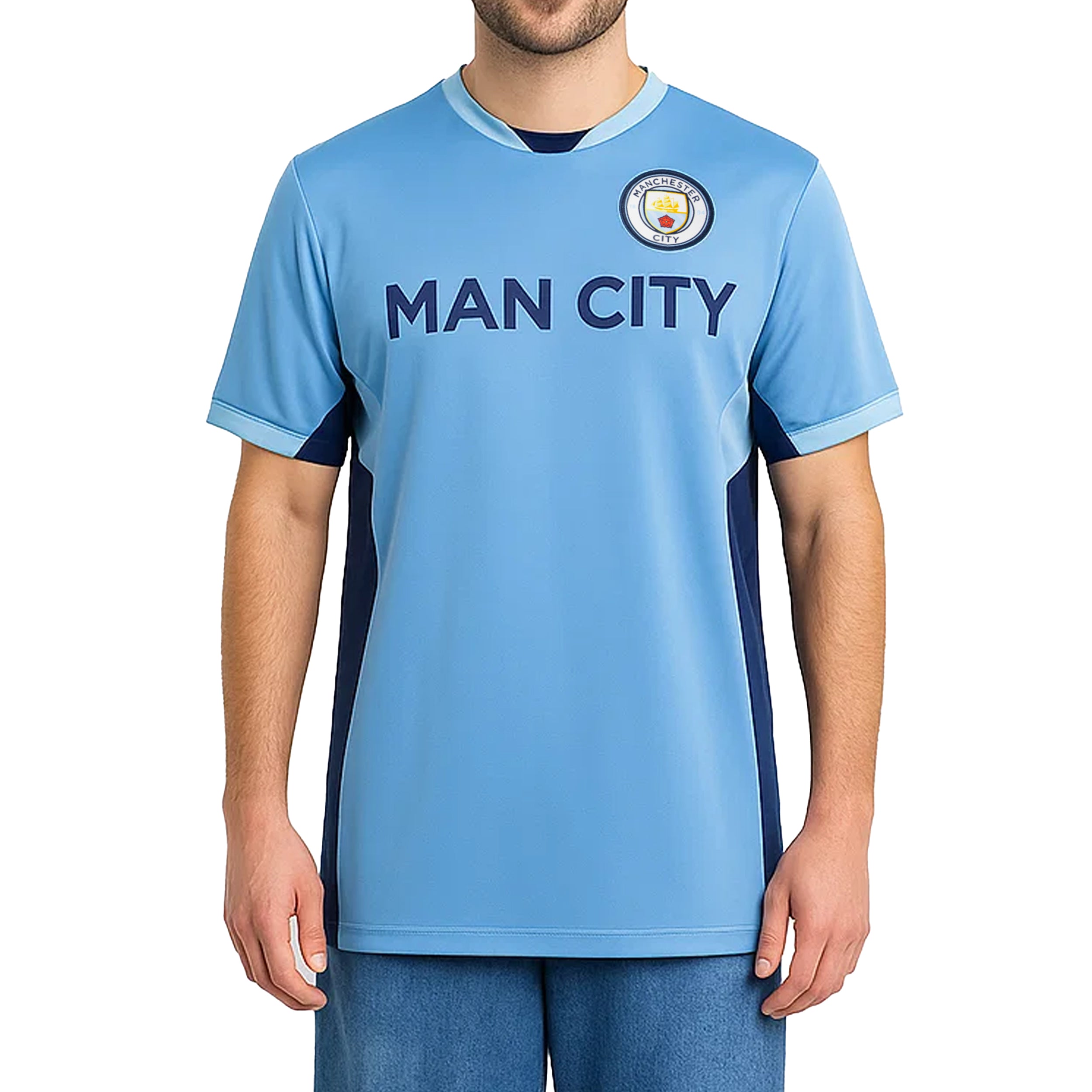 Manchester City Light Blue Shirt Model