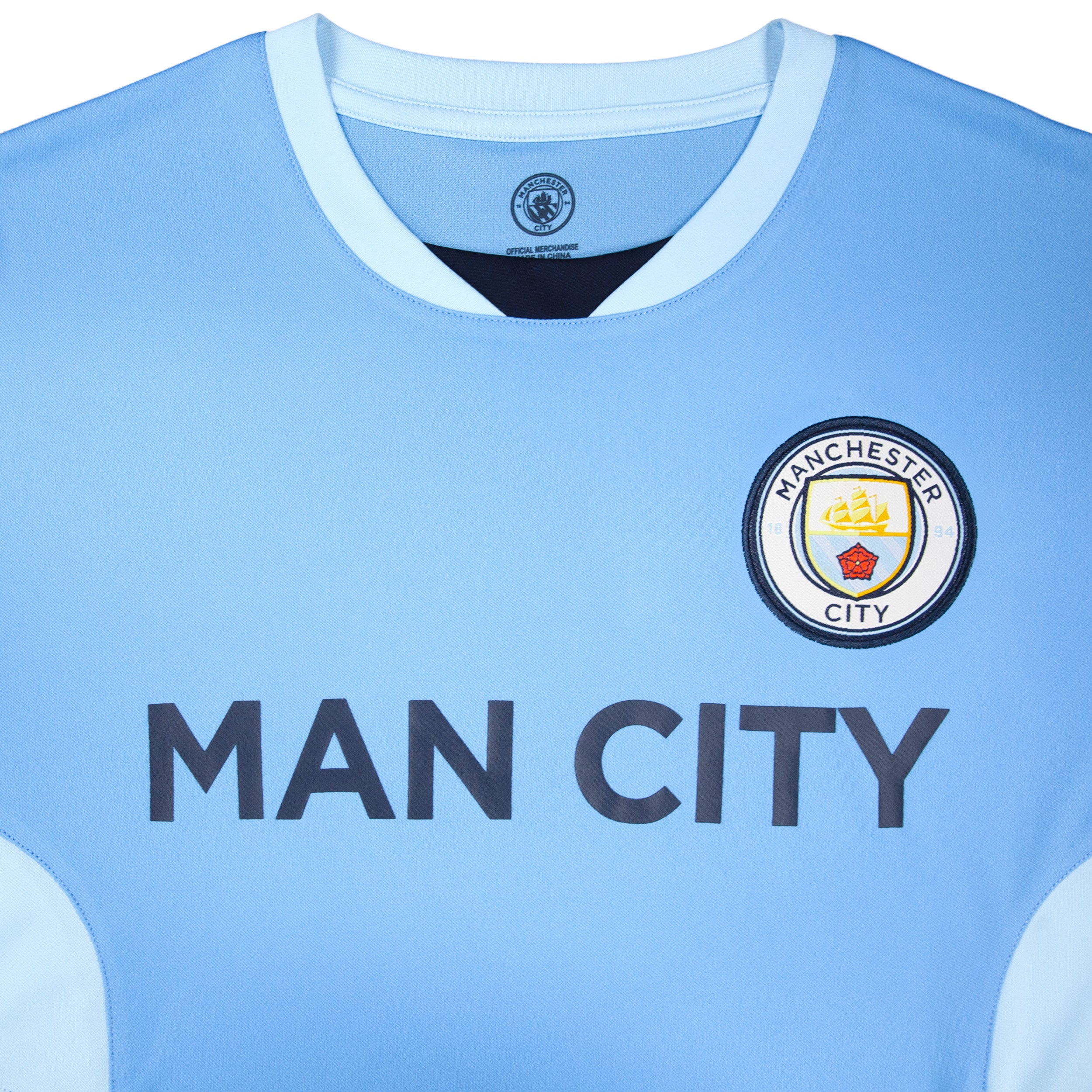 Manchester City Light Blue Shirt Detail 1