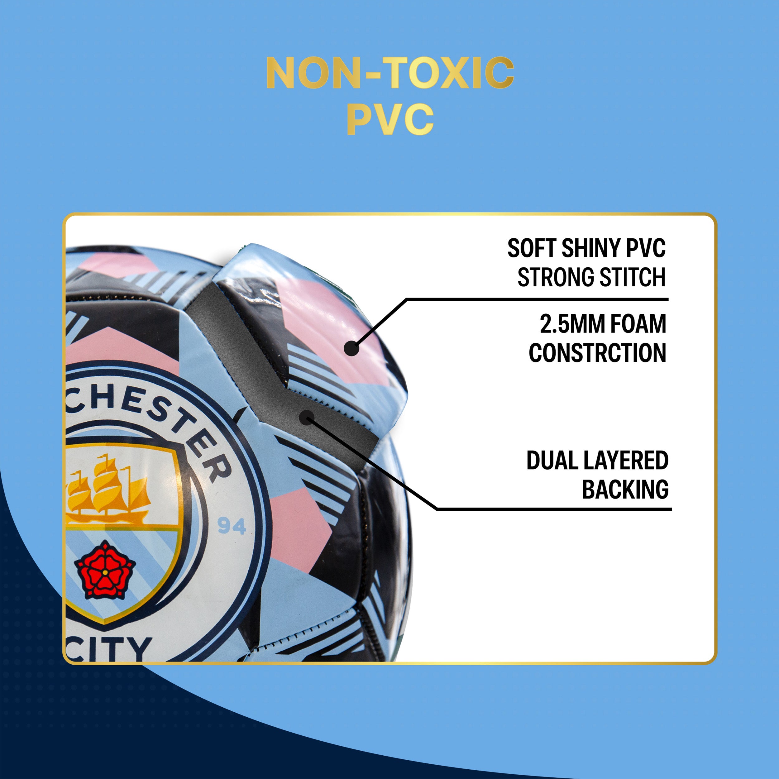 Manchester City Soccer Ball Detail 2