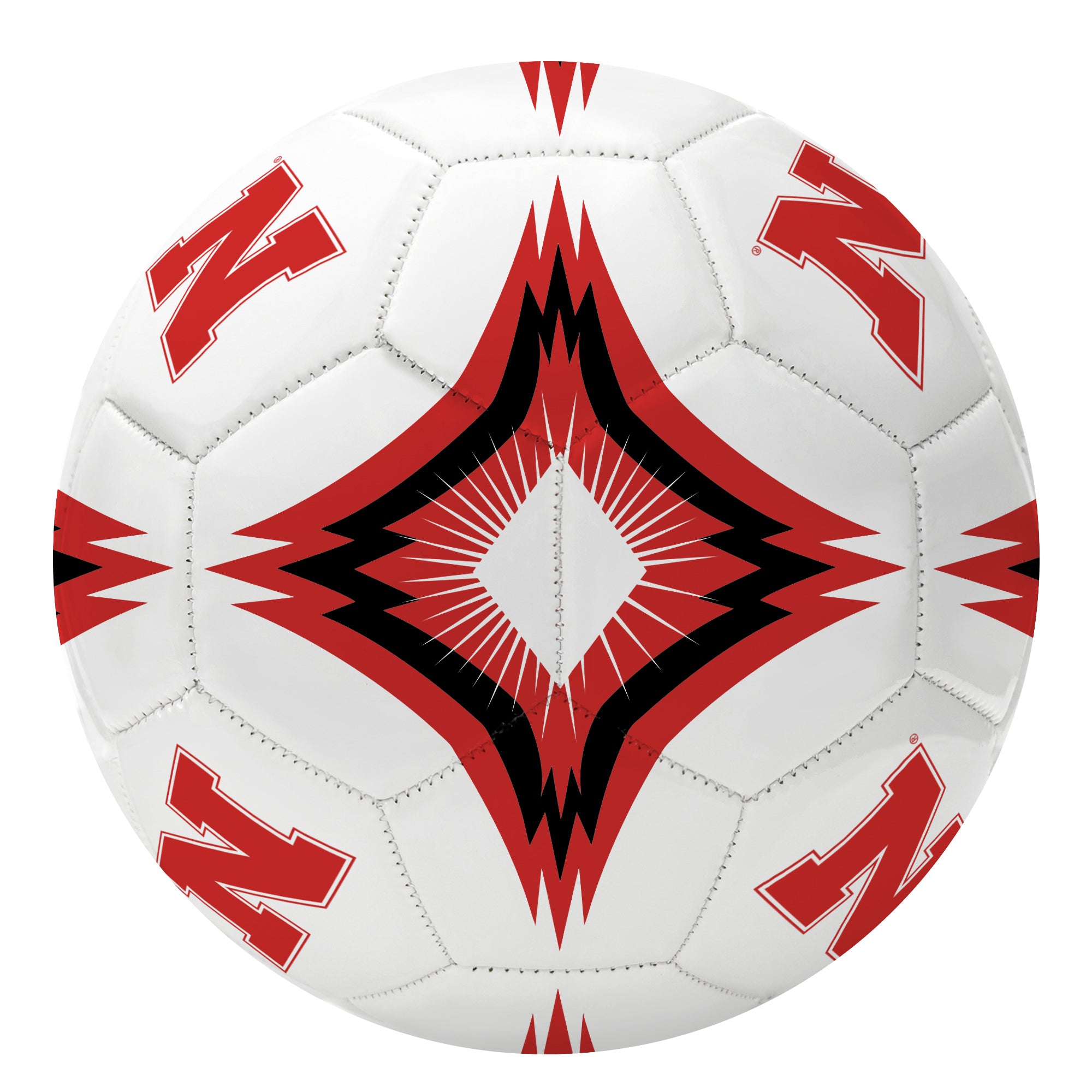 Nebraska Kaleidoscope Regulation Size 5 College Soccer Ball