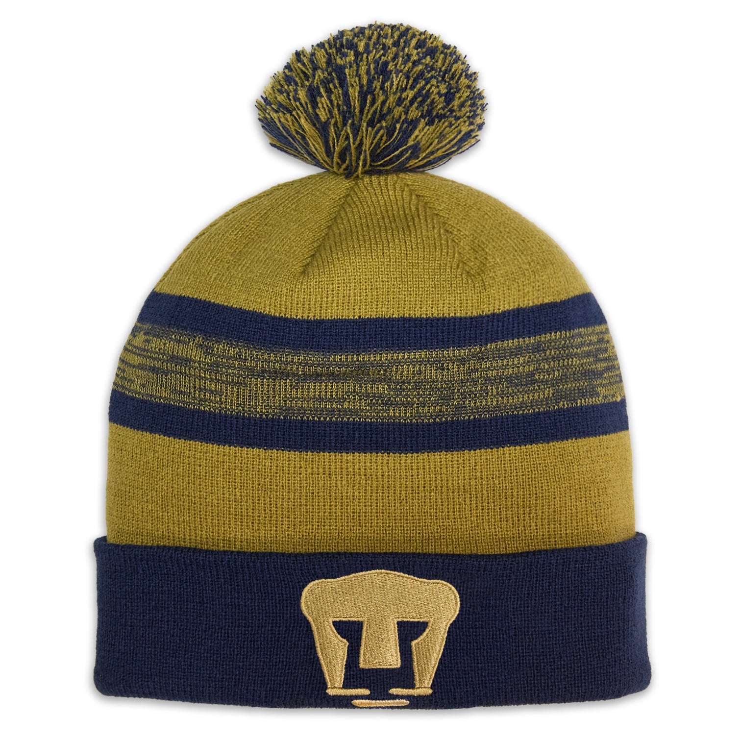 Pumas UNAM Striped Premium Soft Knit Pom Beanie