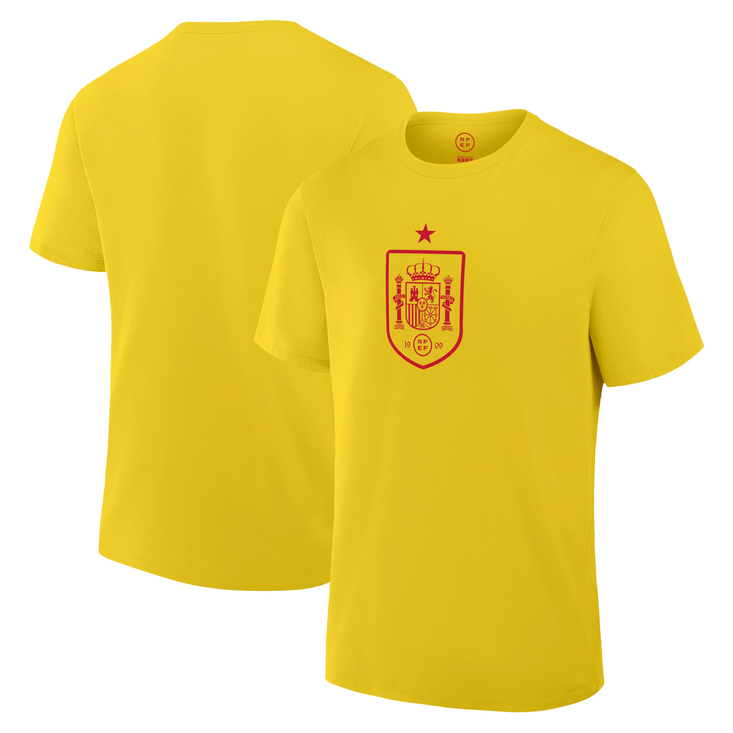 Spain T-Shirt Yellow Front Back