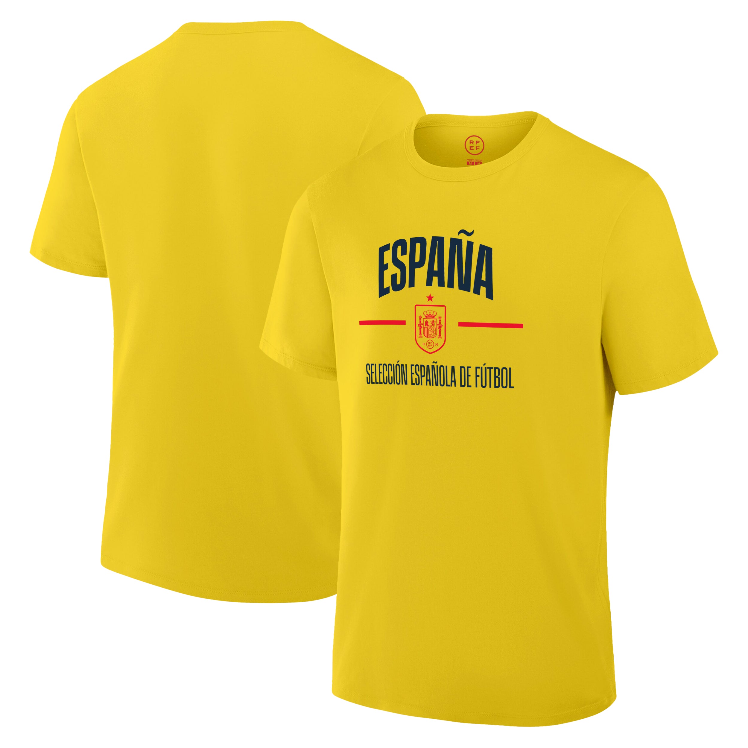Spain T-Shirt Yellow Front Back