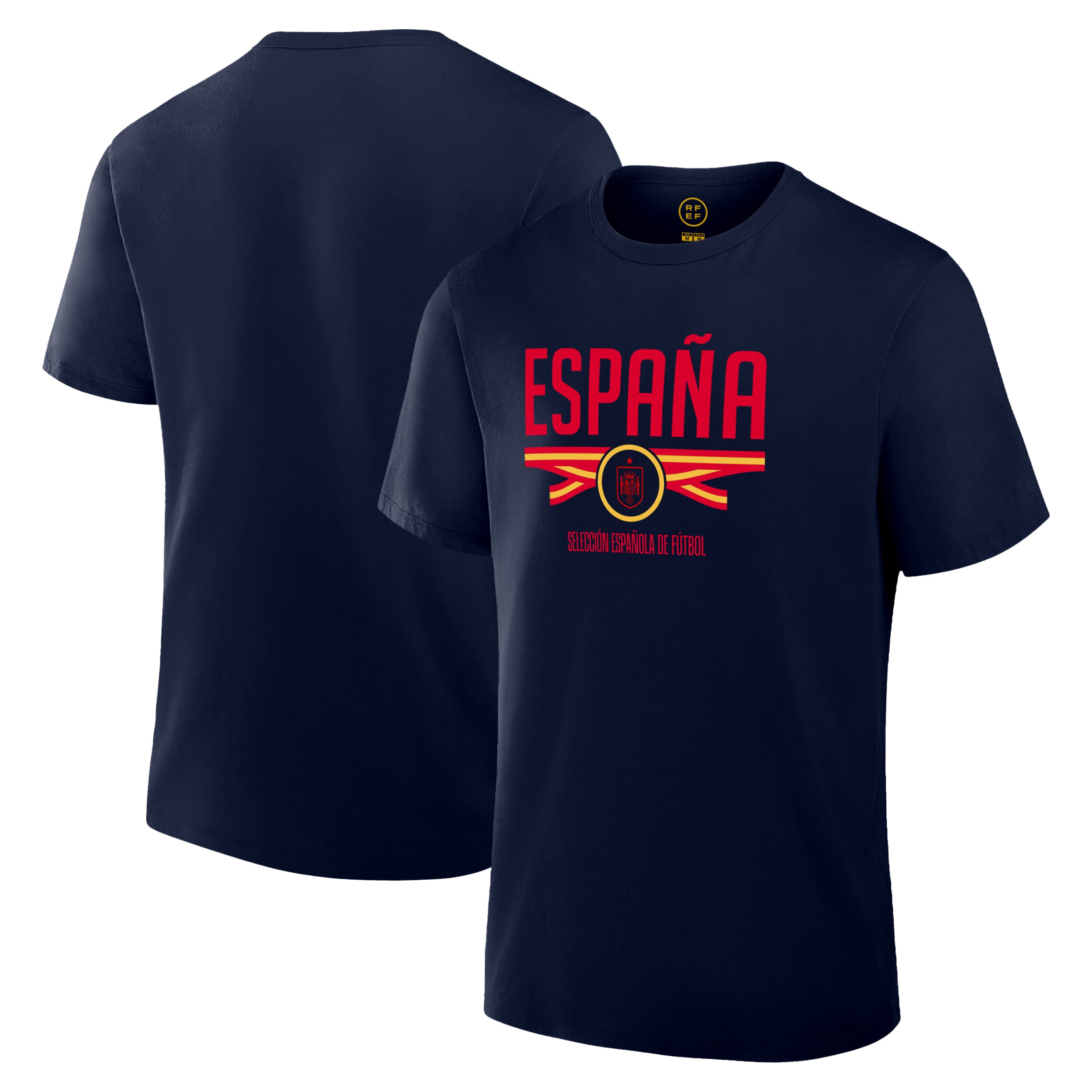 Spain T-Shirt Navy Front Back