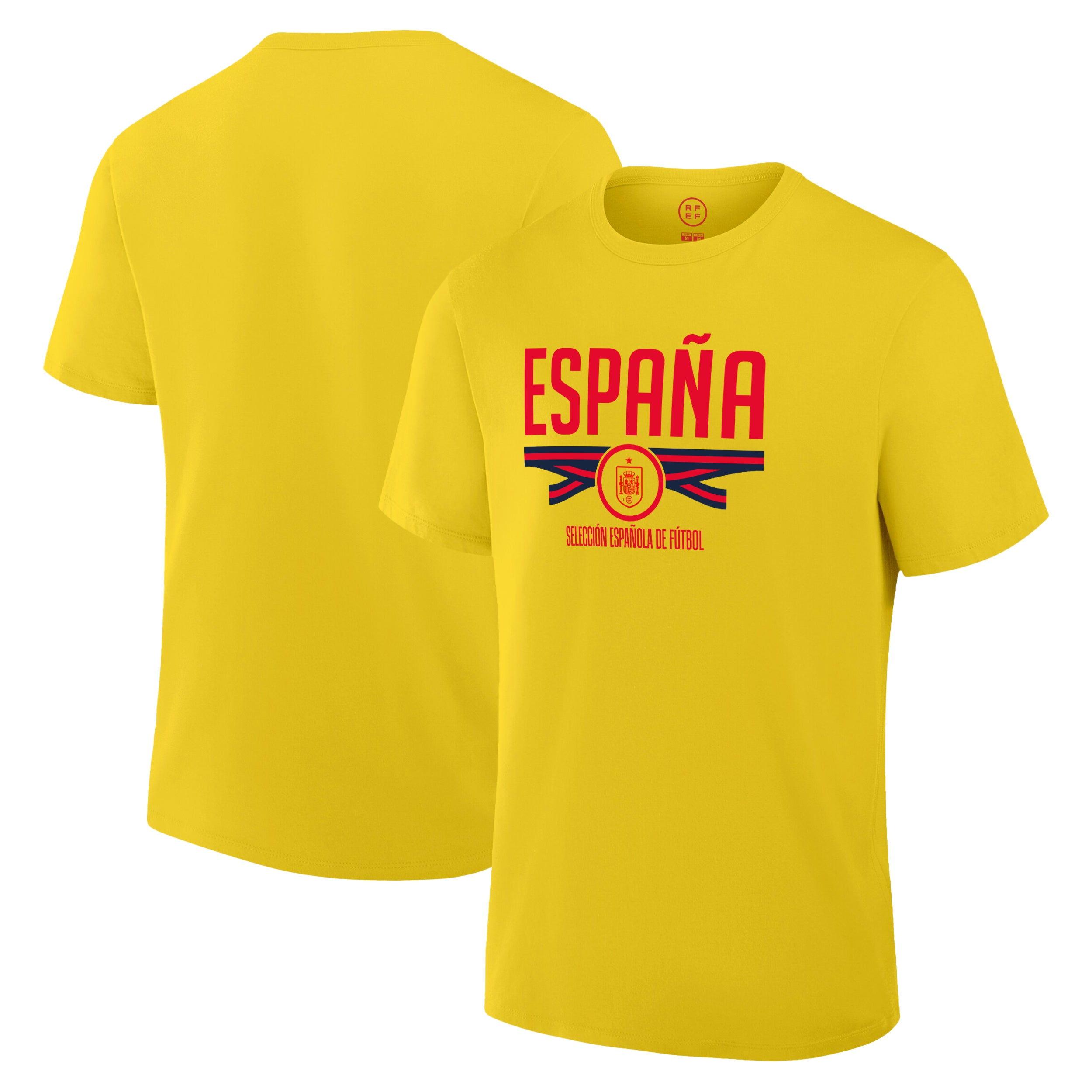 Spain T-Shirt Yellow Front Back