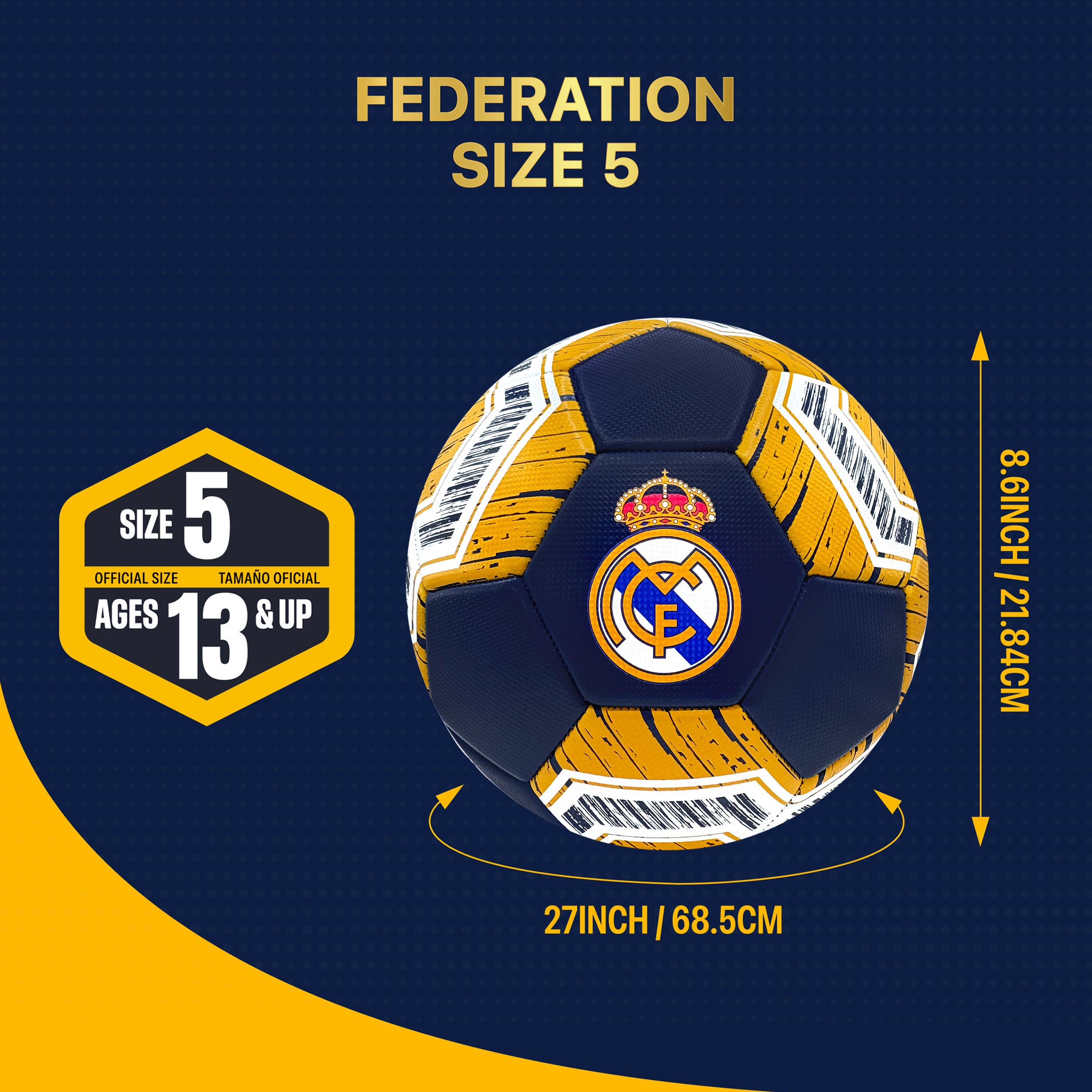 Real Madrid CF Soccer Ball Detail 1