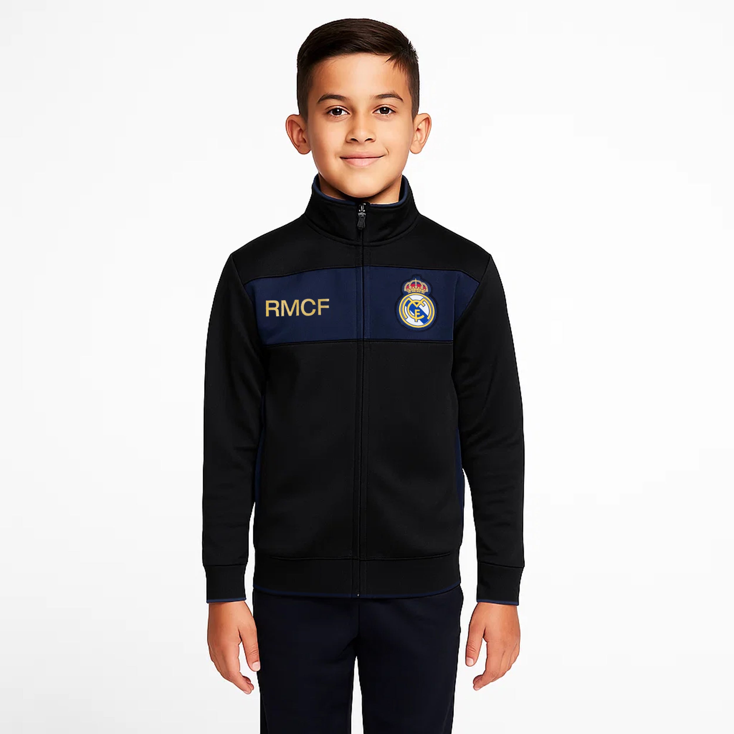 Real Madrid Track Jacket Front Navy