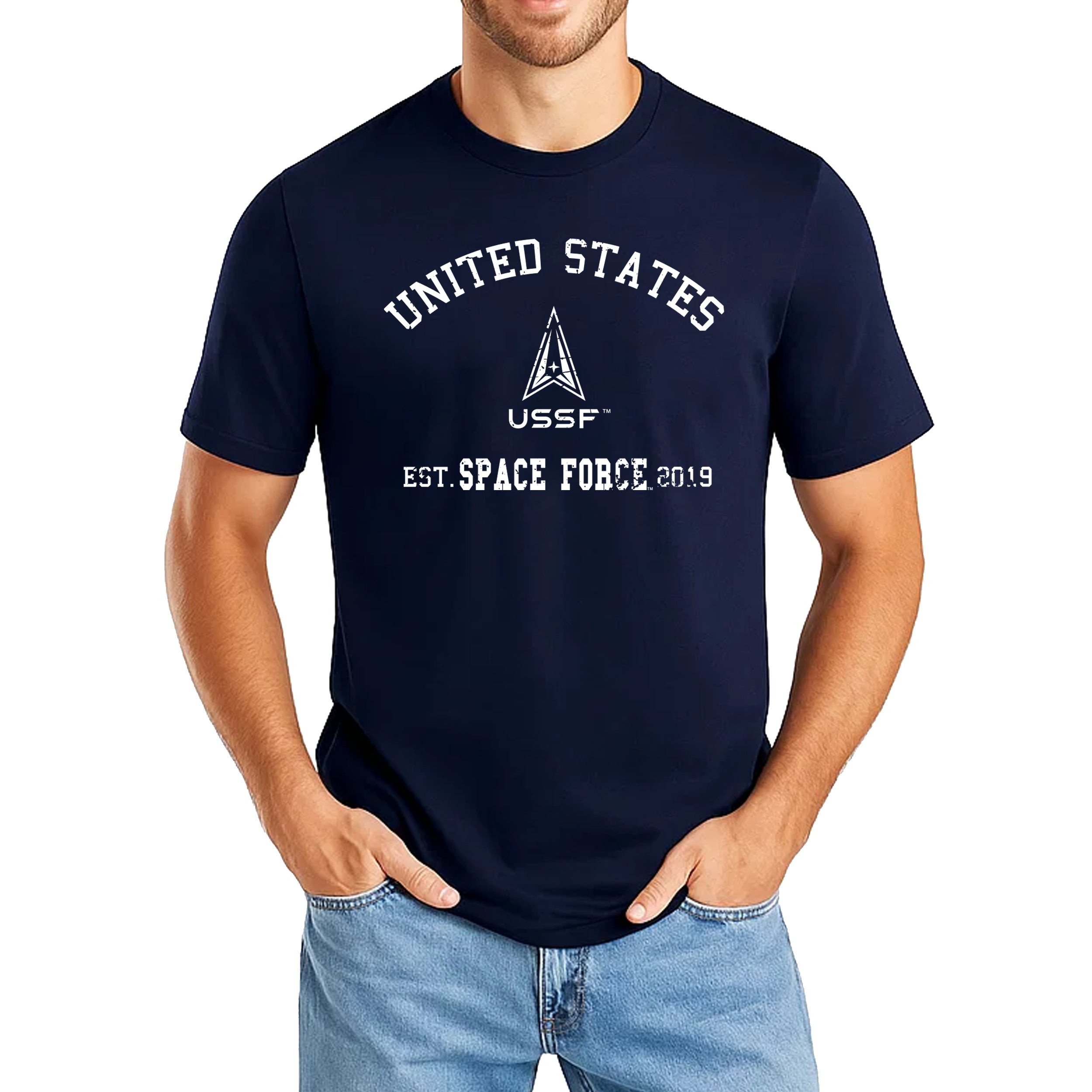 US Space Force T-Shirt Black Model