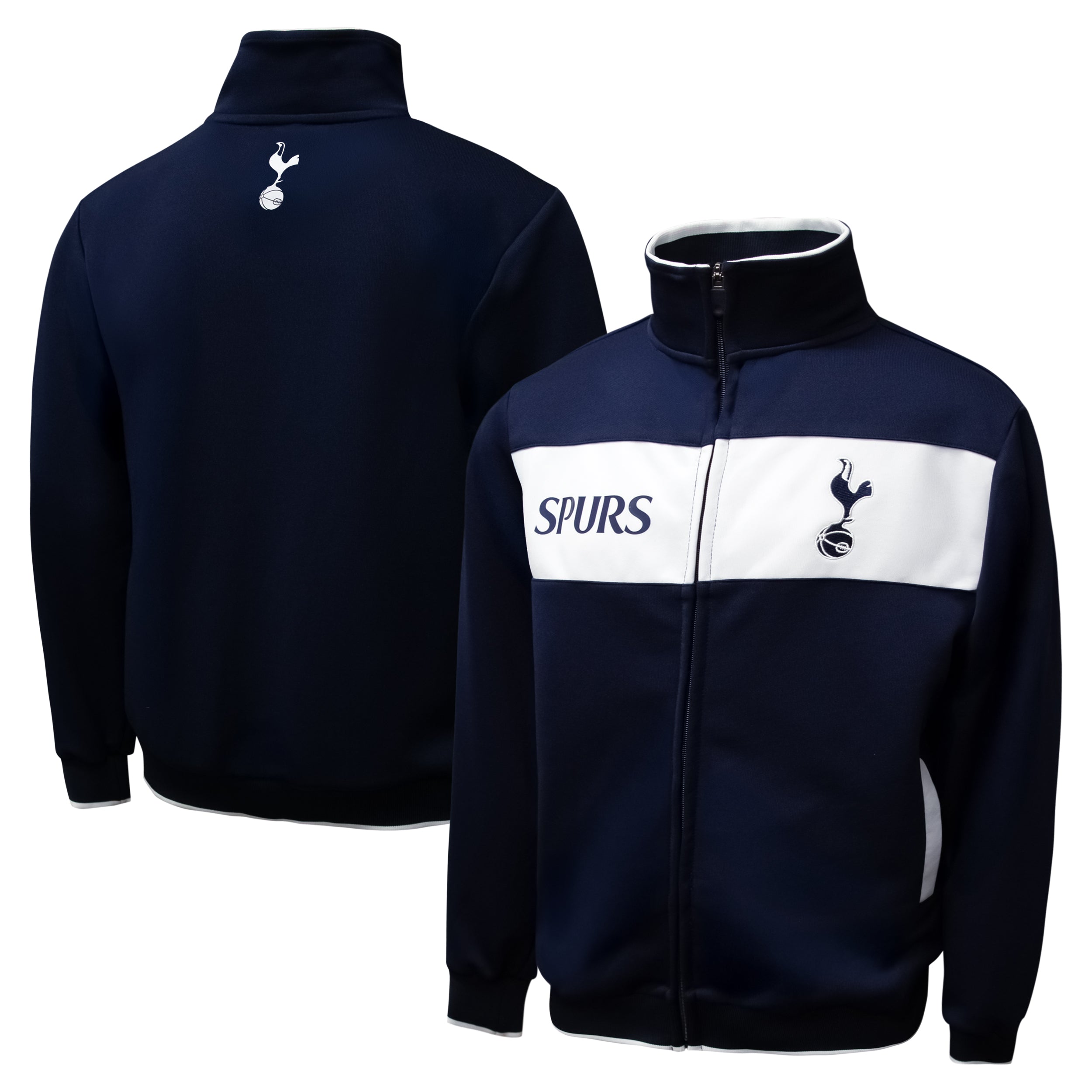 Tottenham Track Jacket Front Back Navy