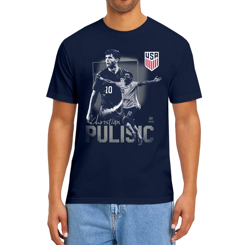 Men National Team Pulisic Navy Shirt Model