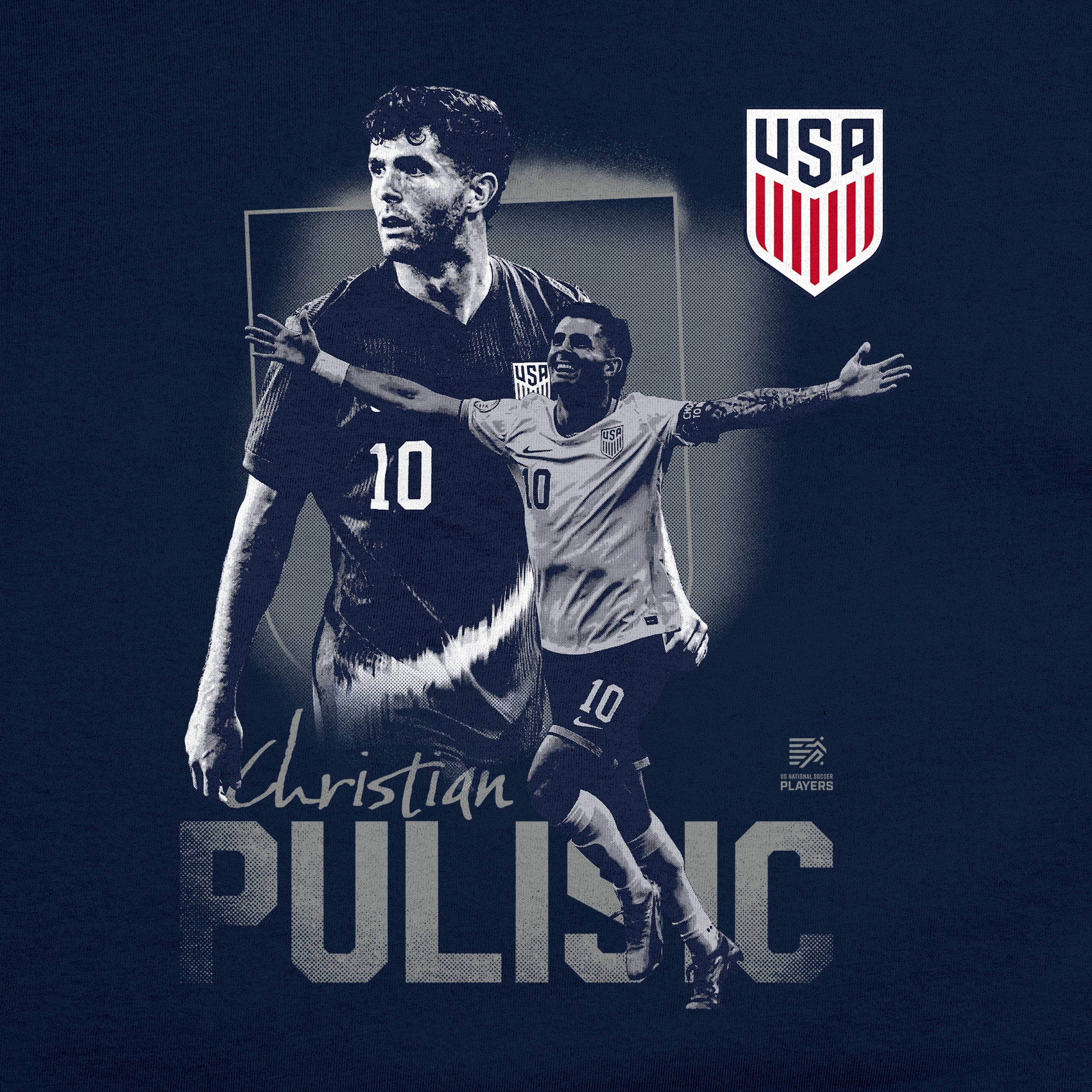 Men National Team Pulisic Navy Shirt Detail 1
