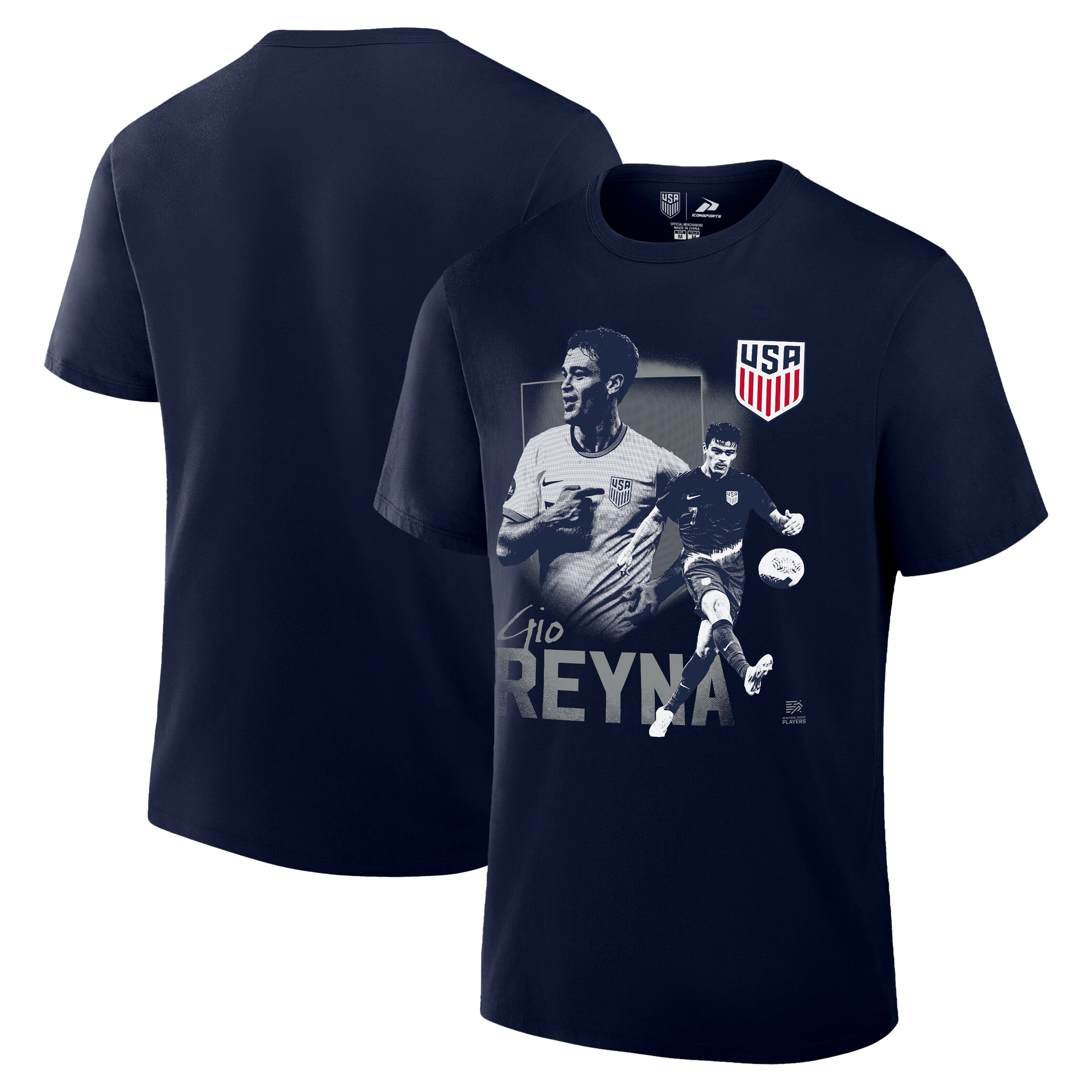 Men National Team Reyna Navy Shirt Front Back