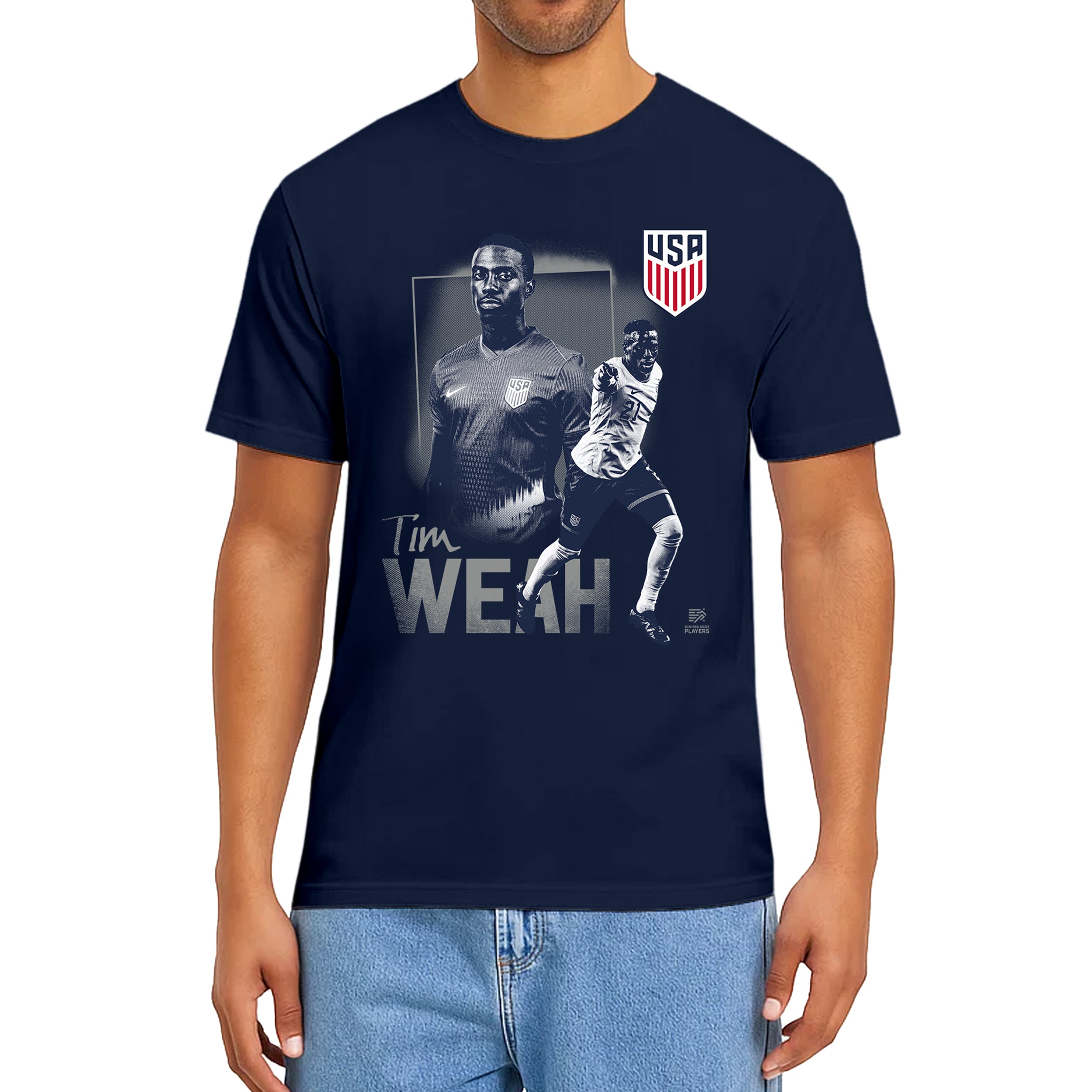Men National Team Weah Navy Shirt Model