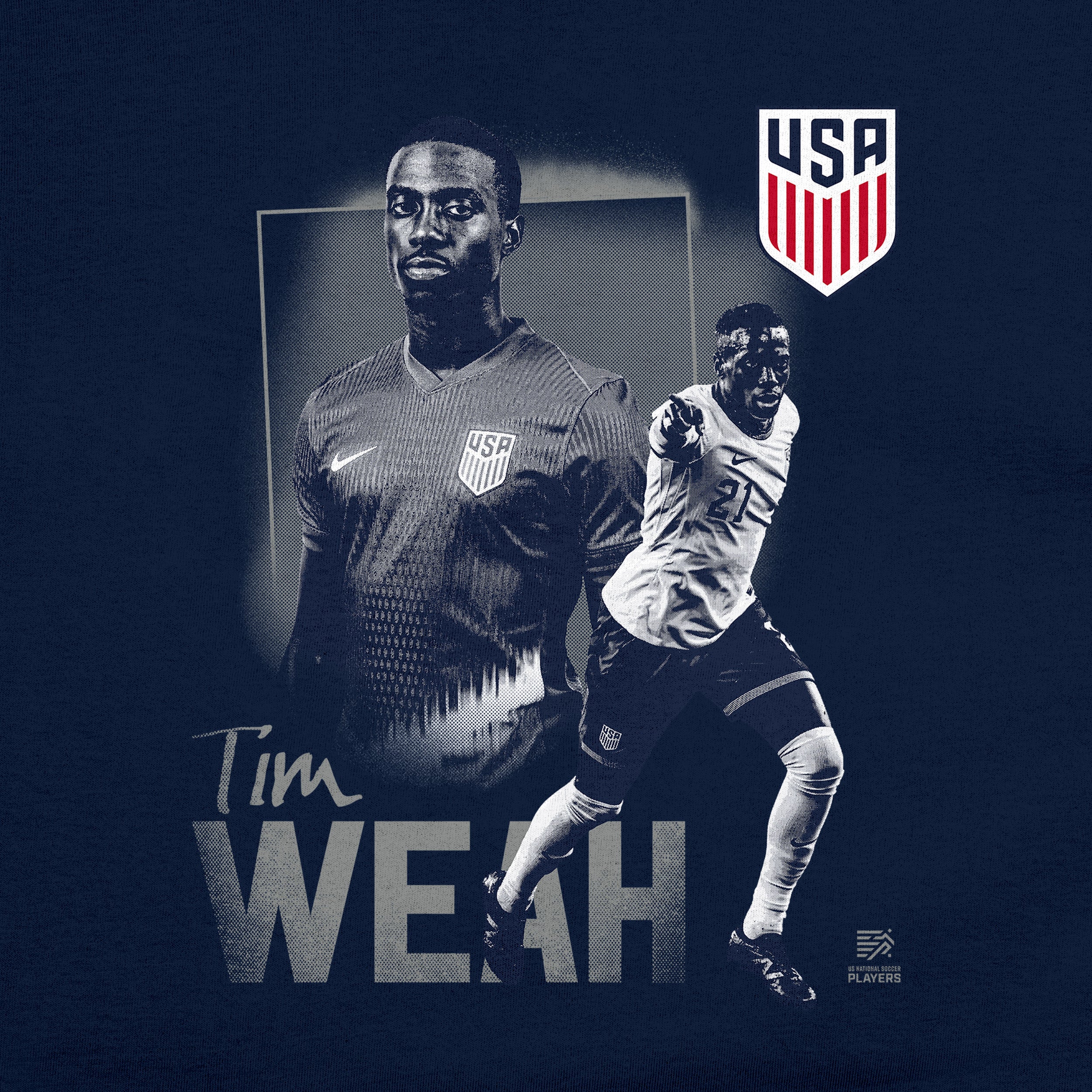 Men National Team Weah Navy Shirt Detail 1
