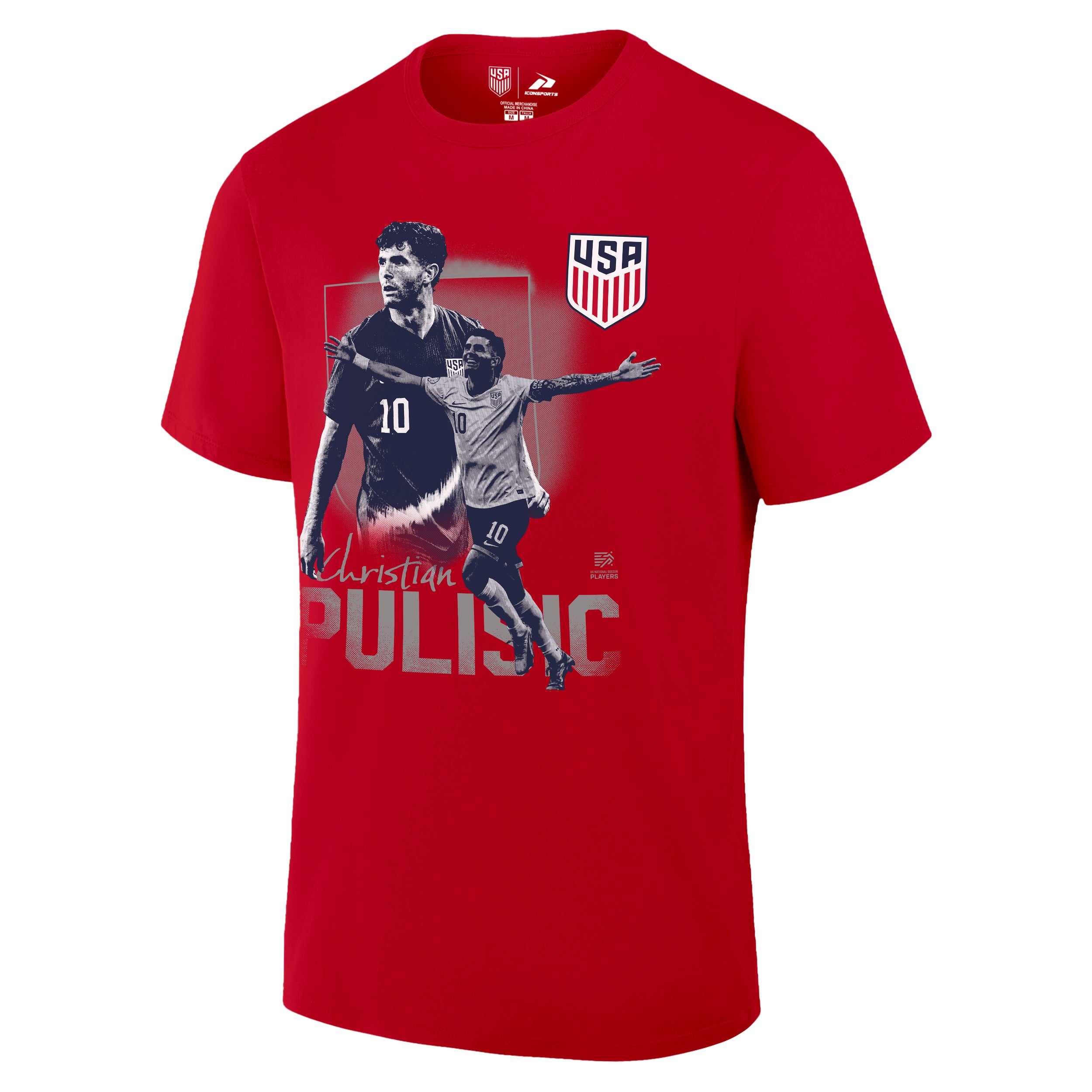 Men National Team Pulisic Red Shirt Front