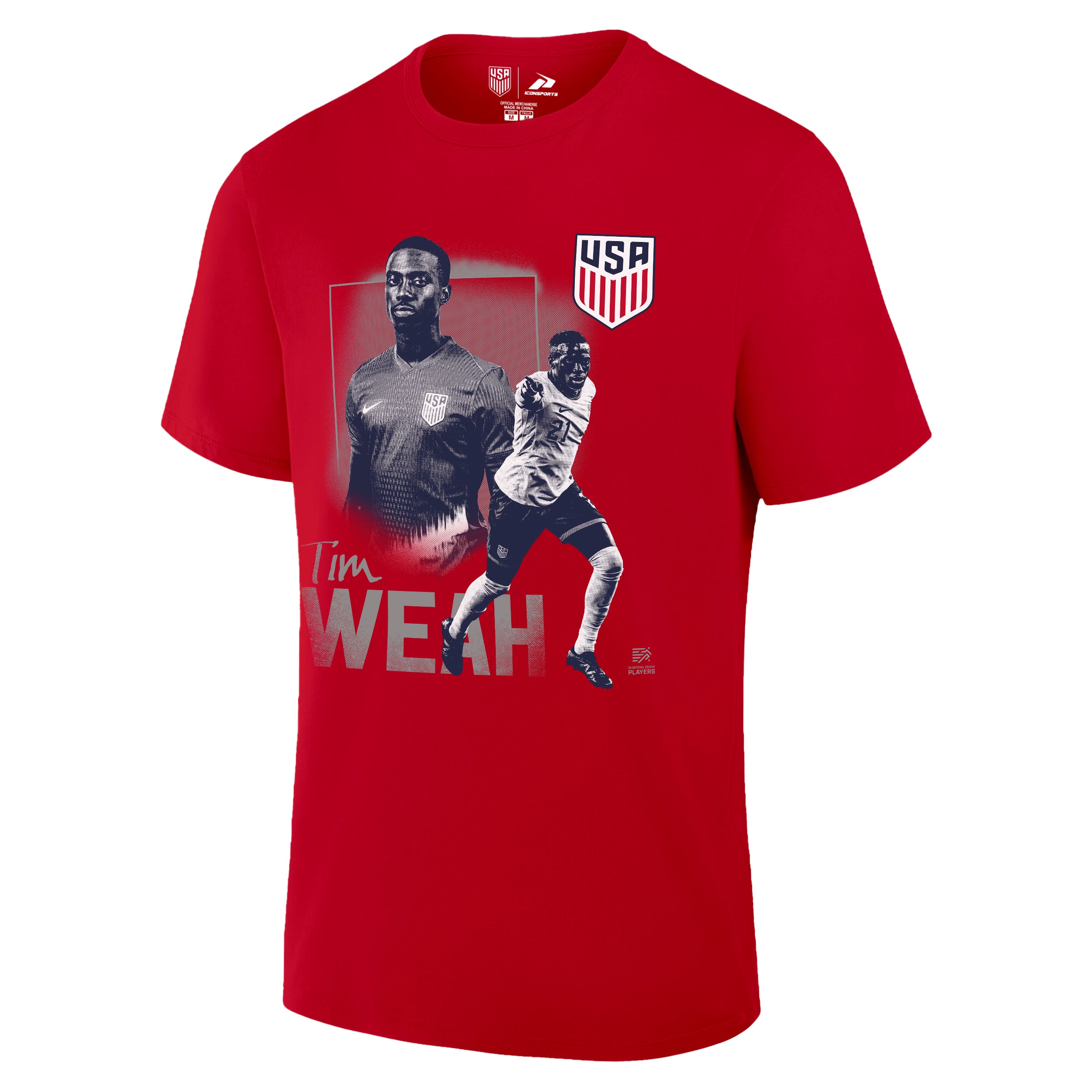 Men National Team Weah Red Shirt Front