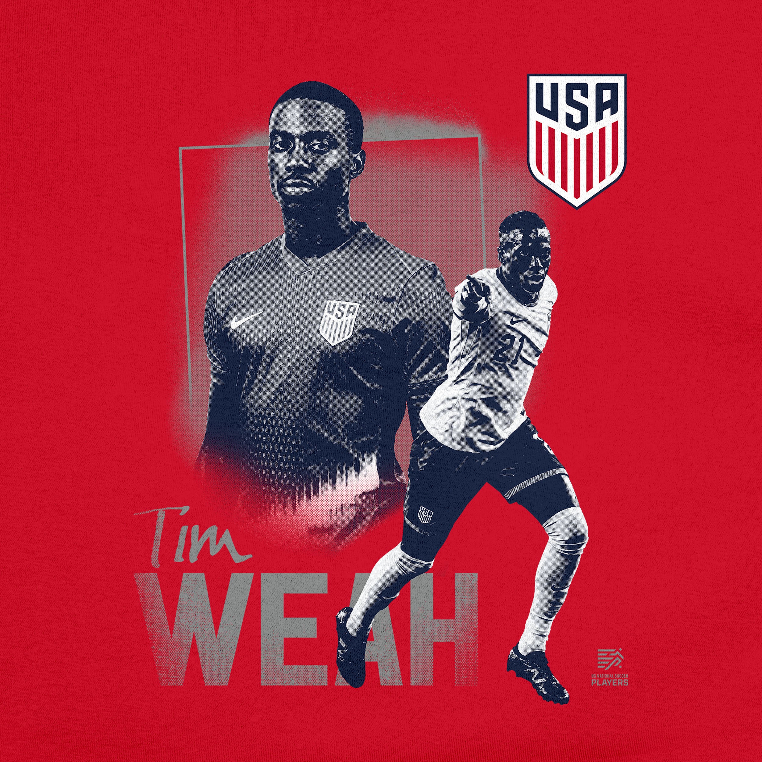 Men National Team Weah Red Shirt Detail 1
