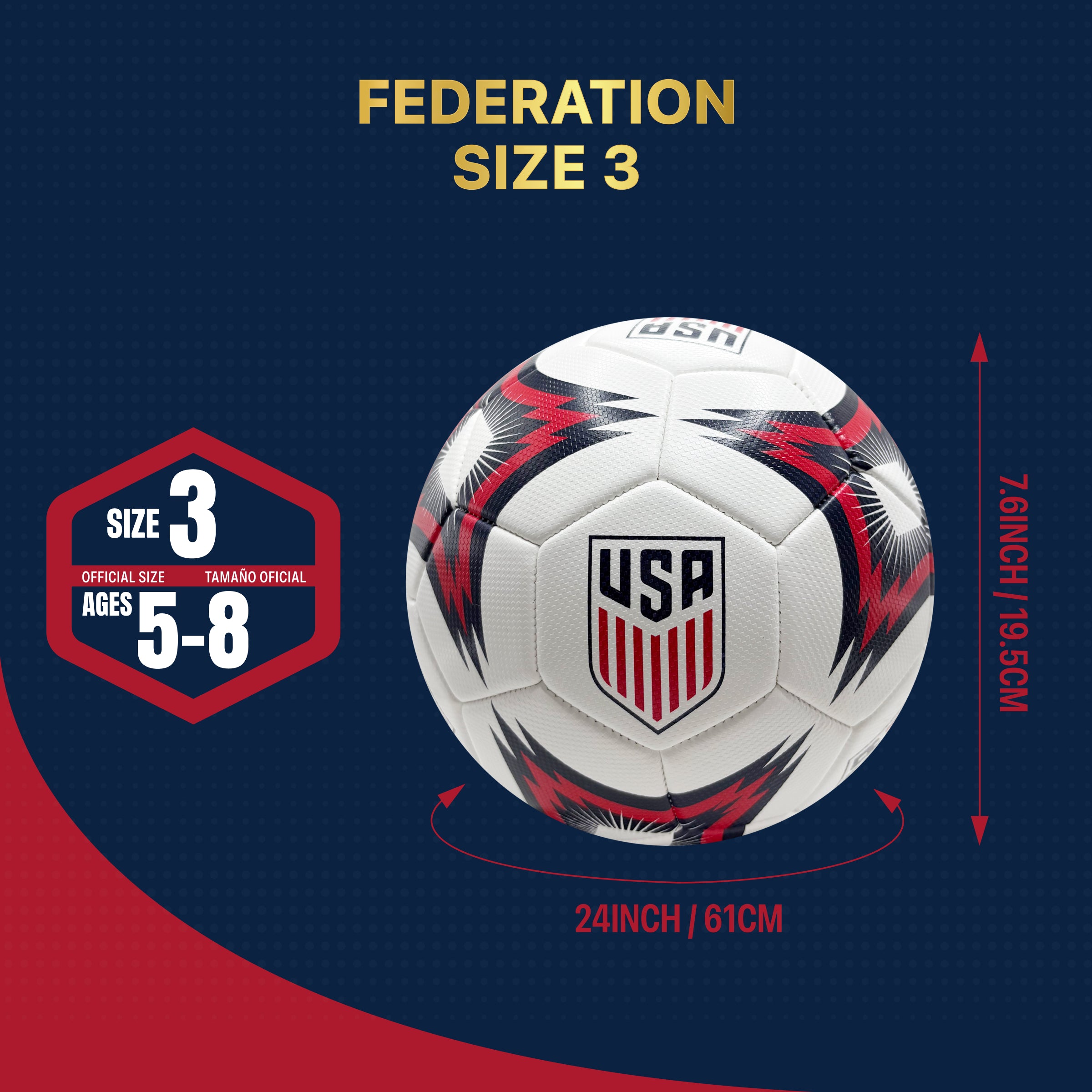 US Men's National Team Soccer Ball Detail 1