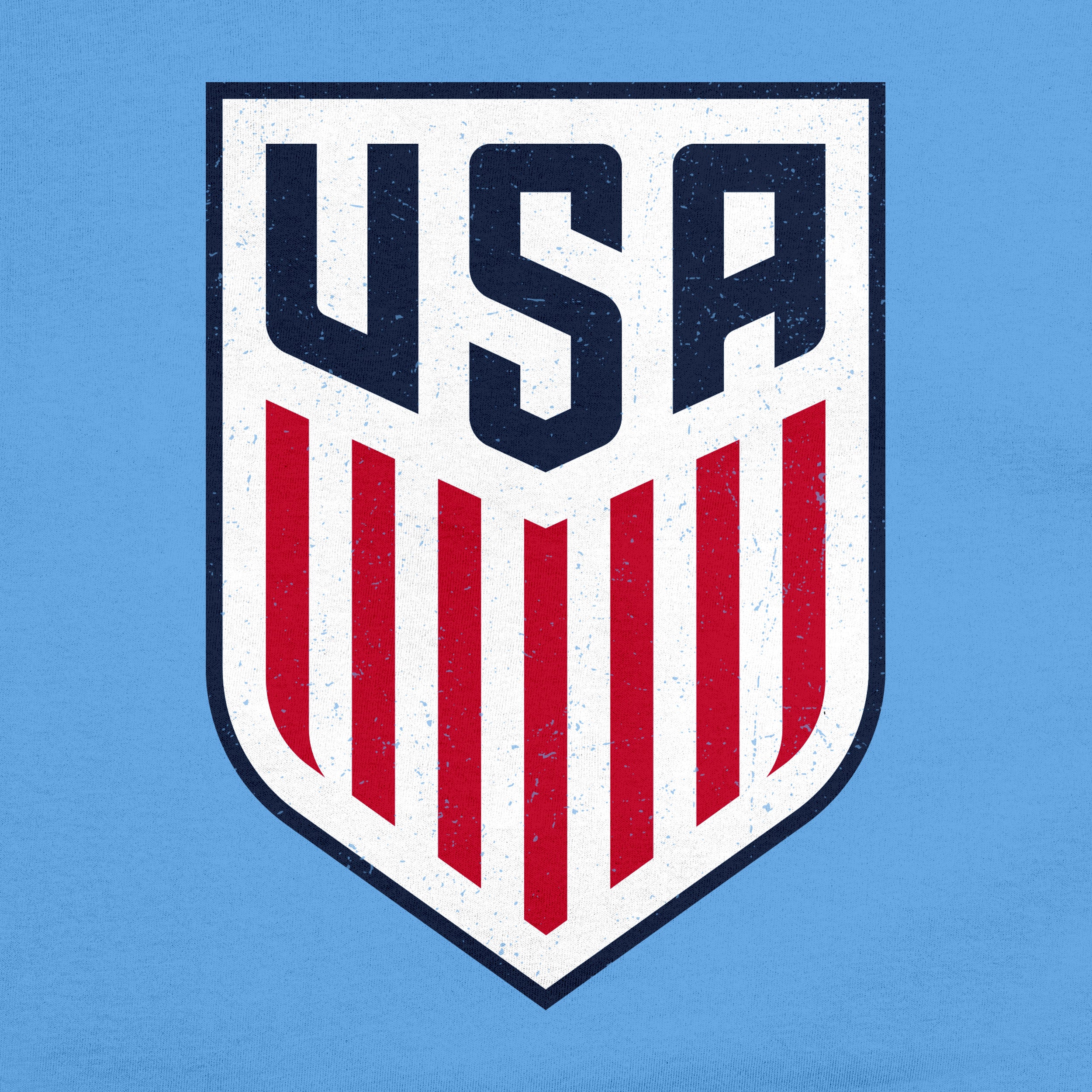 USA Unisex Tshirt Detail Light Blue