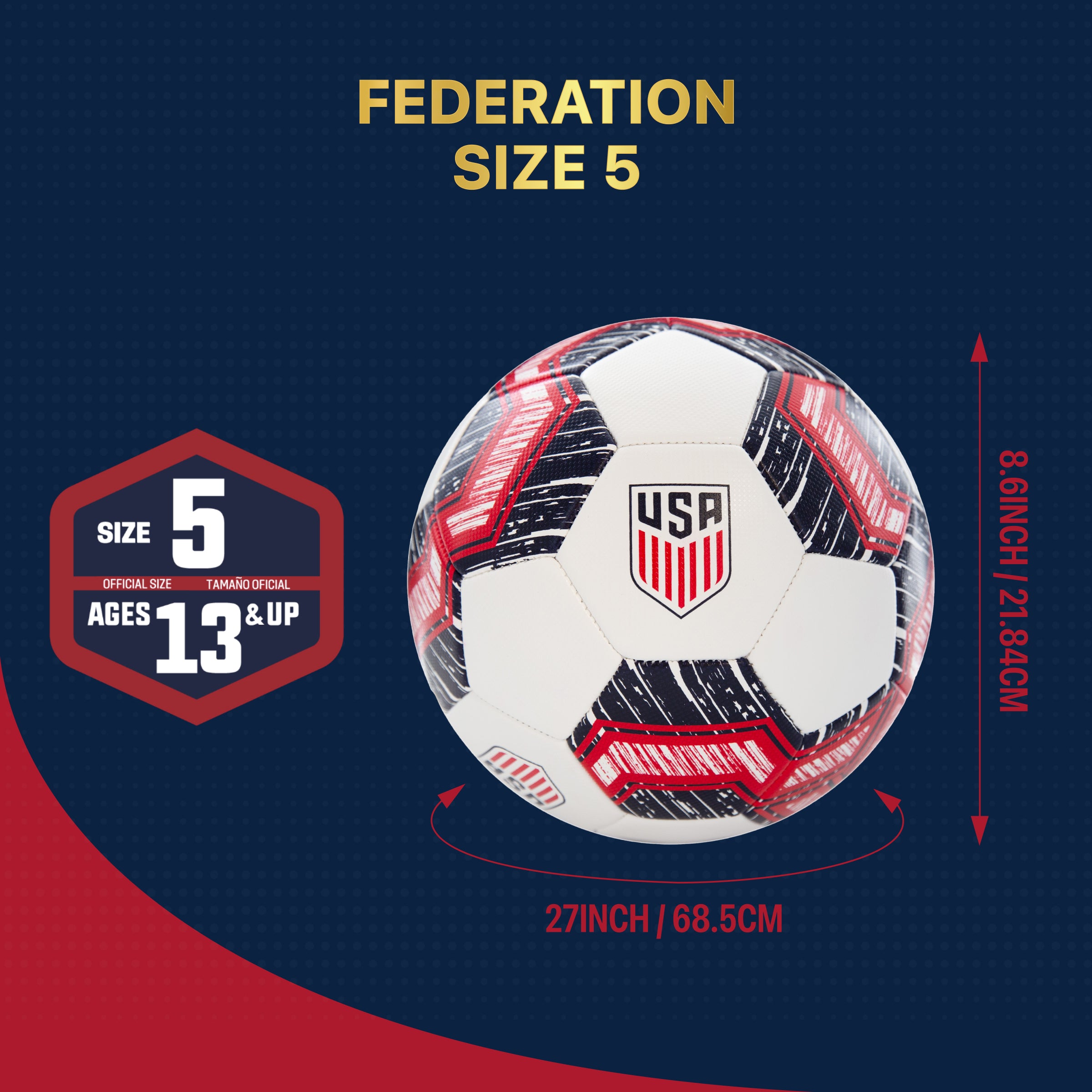 US Men National Team Soccer Ball Detail 1