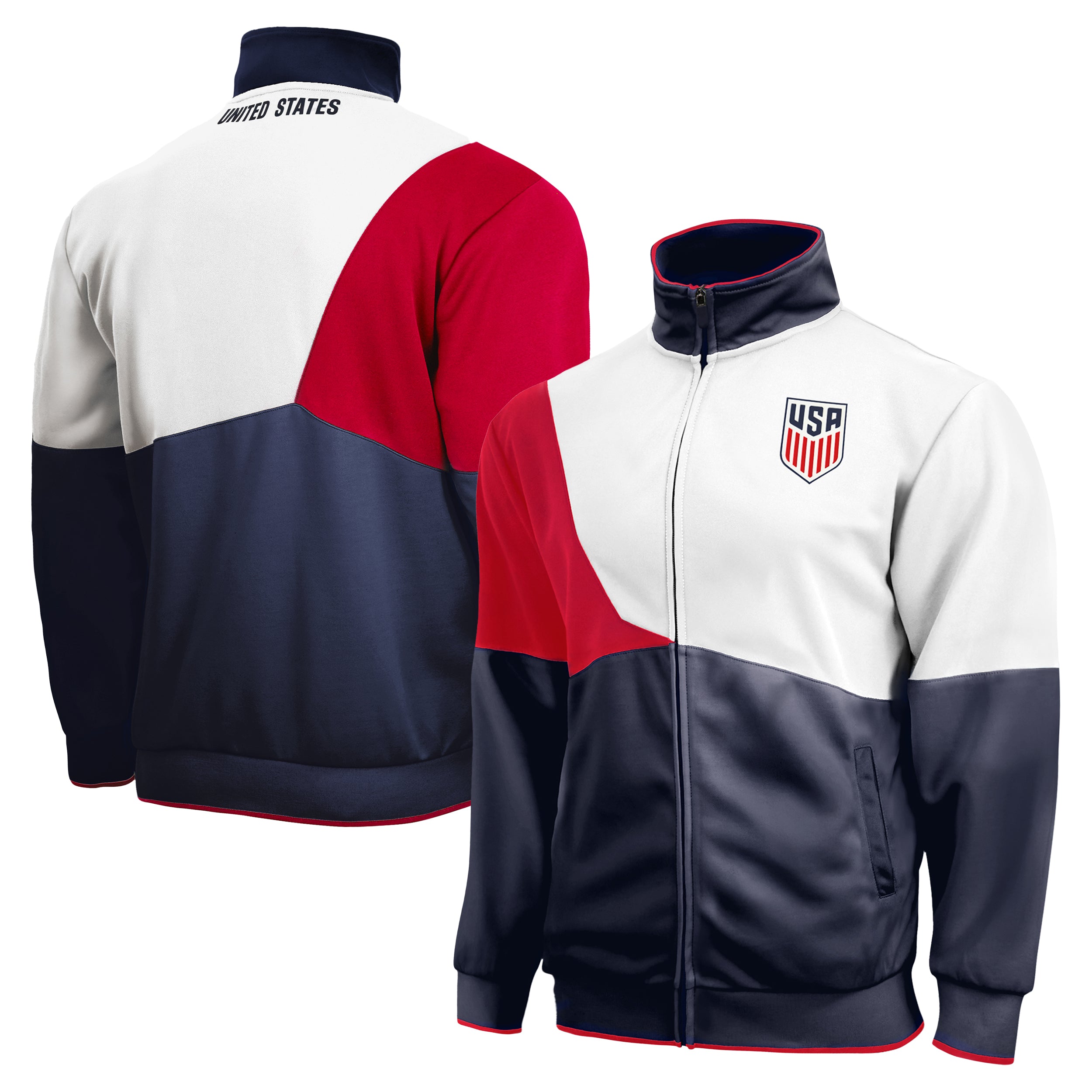 US Men's National Team Track Jacket Front Back